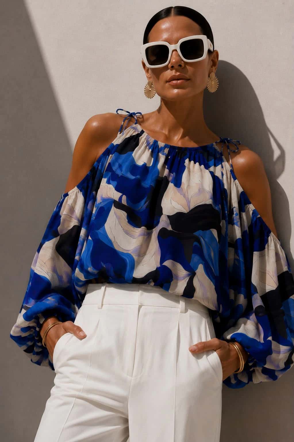 Blusa Bingo azul estampado
