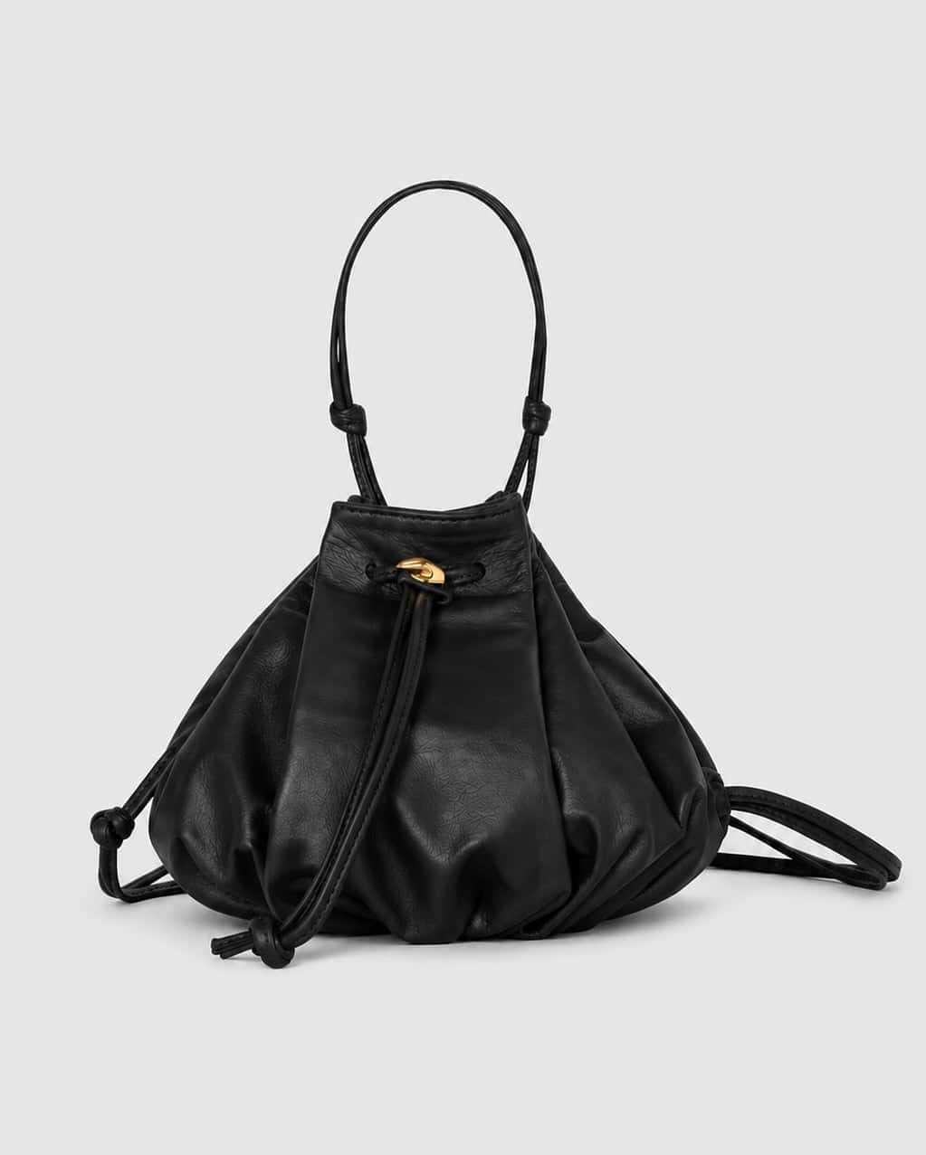 Alpha Black Leather Bag