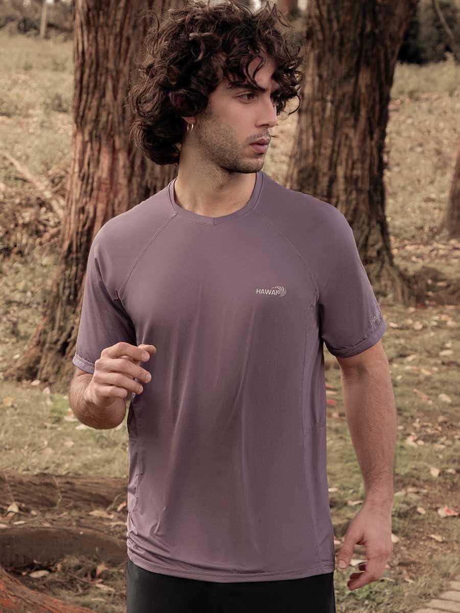 Camiseta Deportiva Manga Corta Taupé