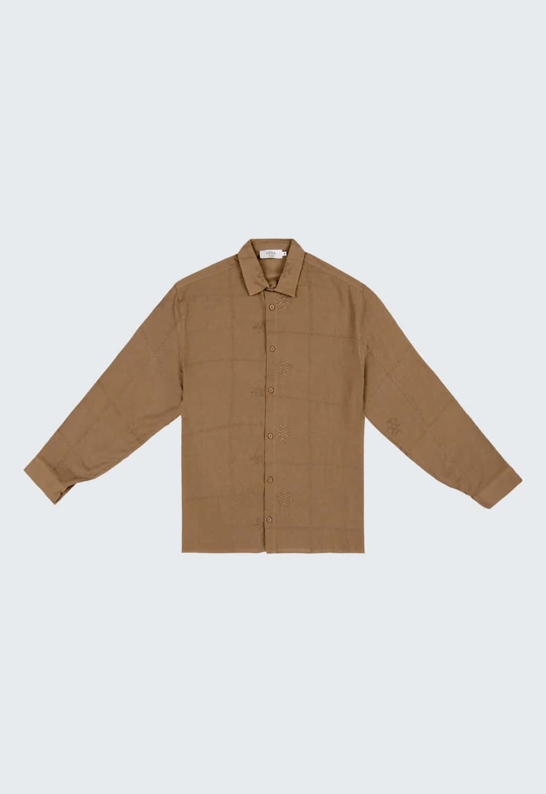 CAMISA SAKO MARRÓN - miniatura 3