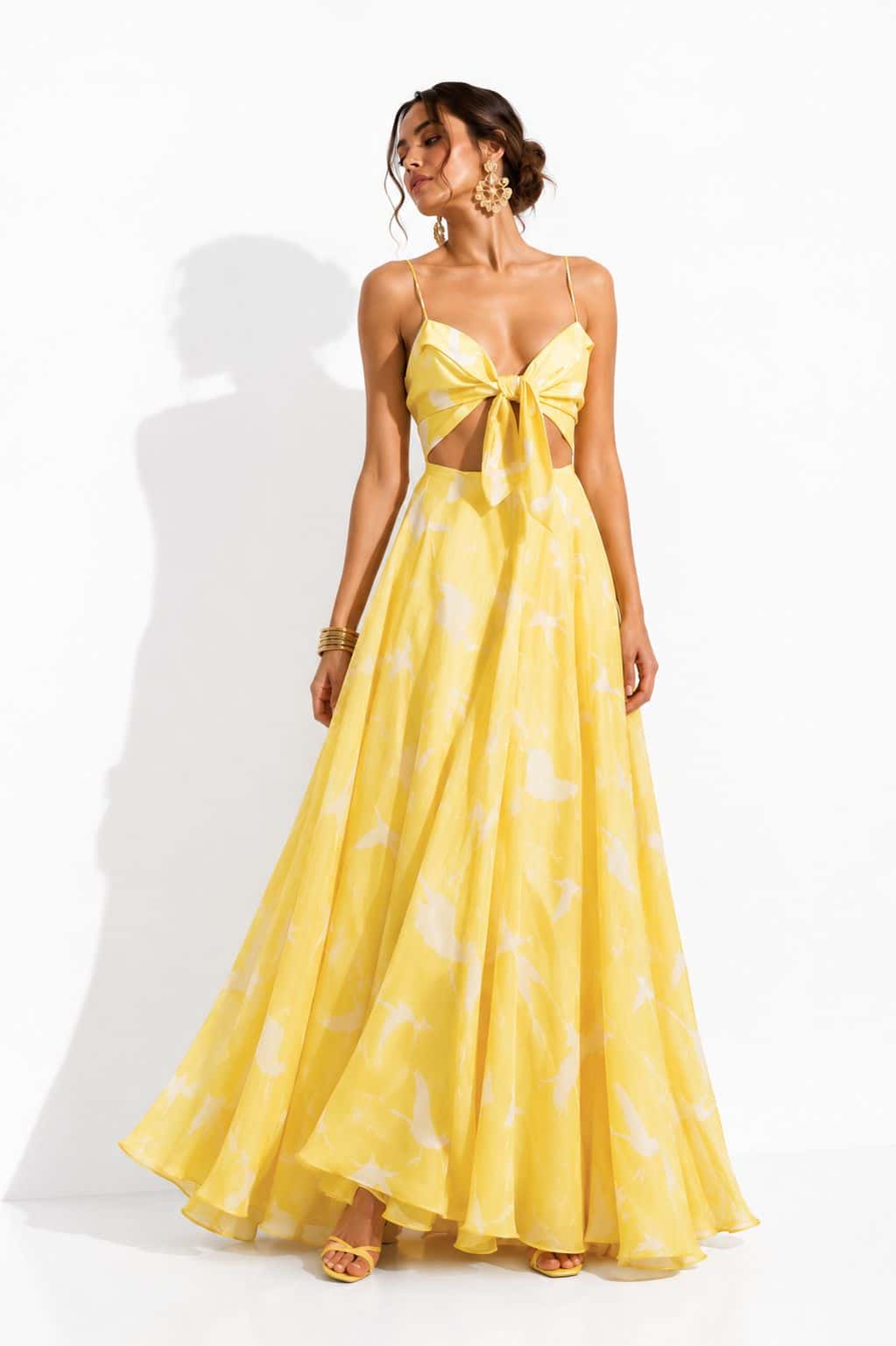 Vestido Gil Gaviotas Amarillas Estampado