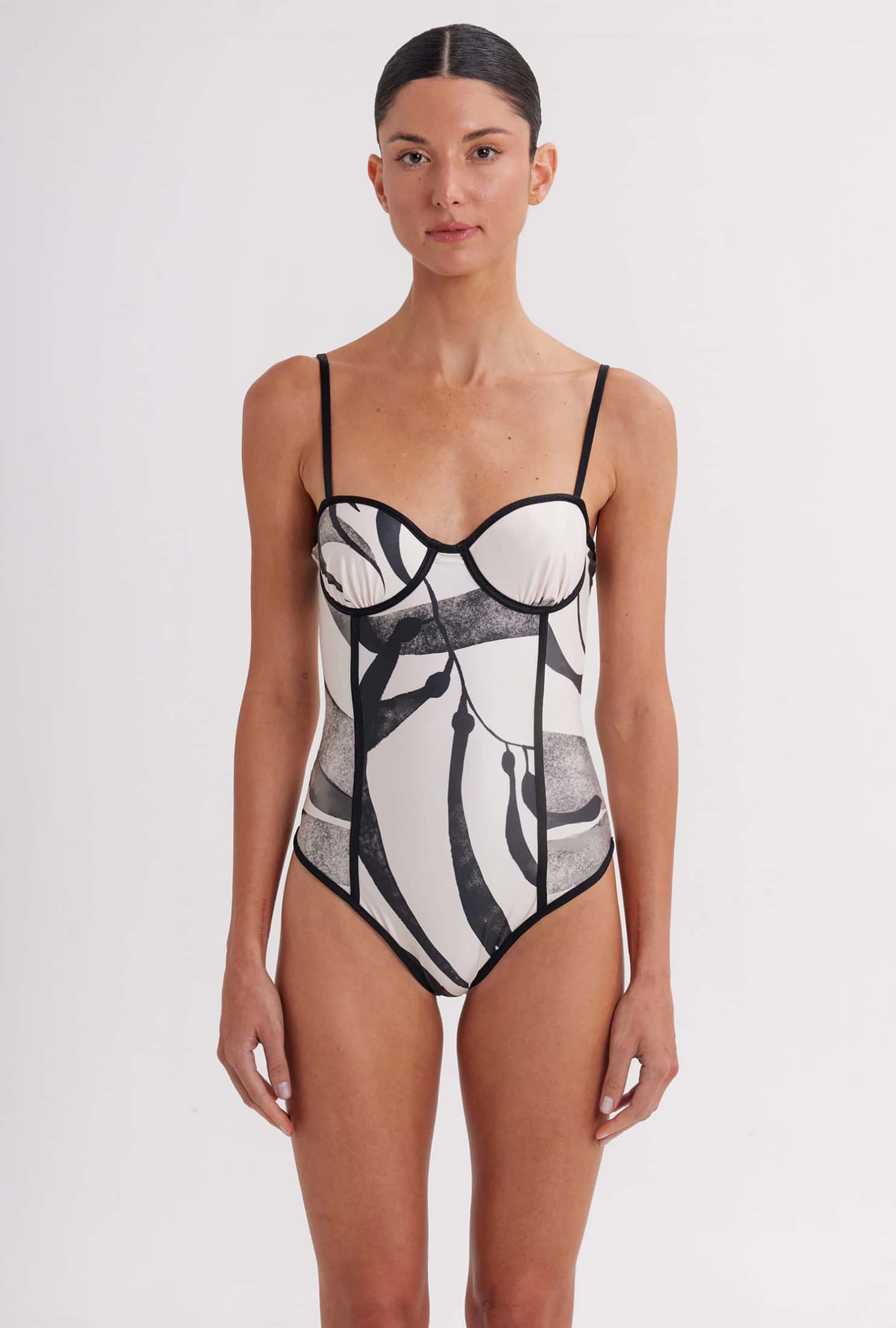 Vestido de Baño Enterizo Faith Wavy Leaf