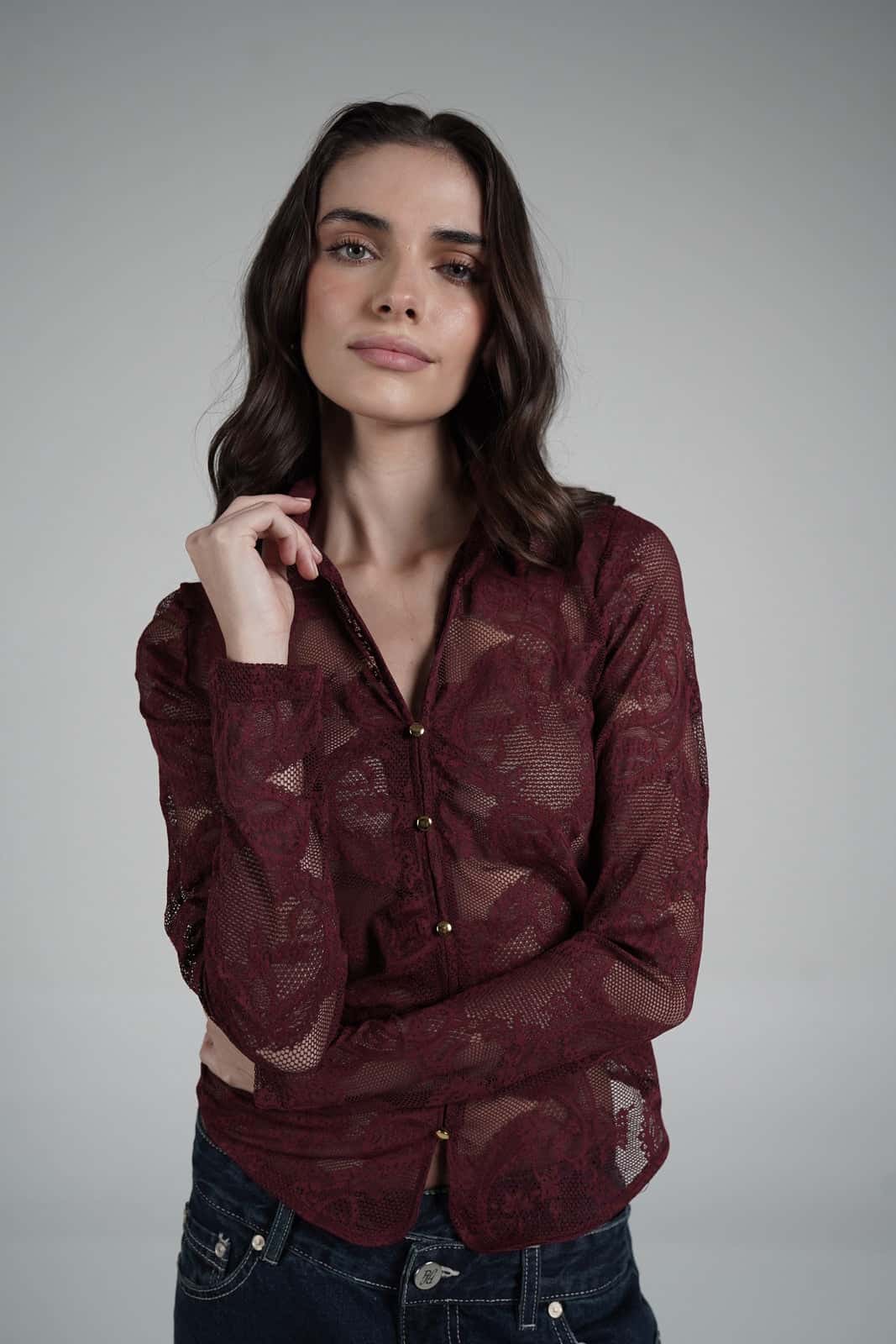 Lace Blouse (Vino)