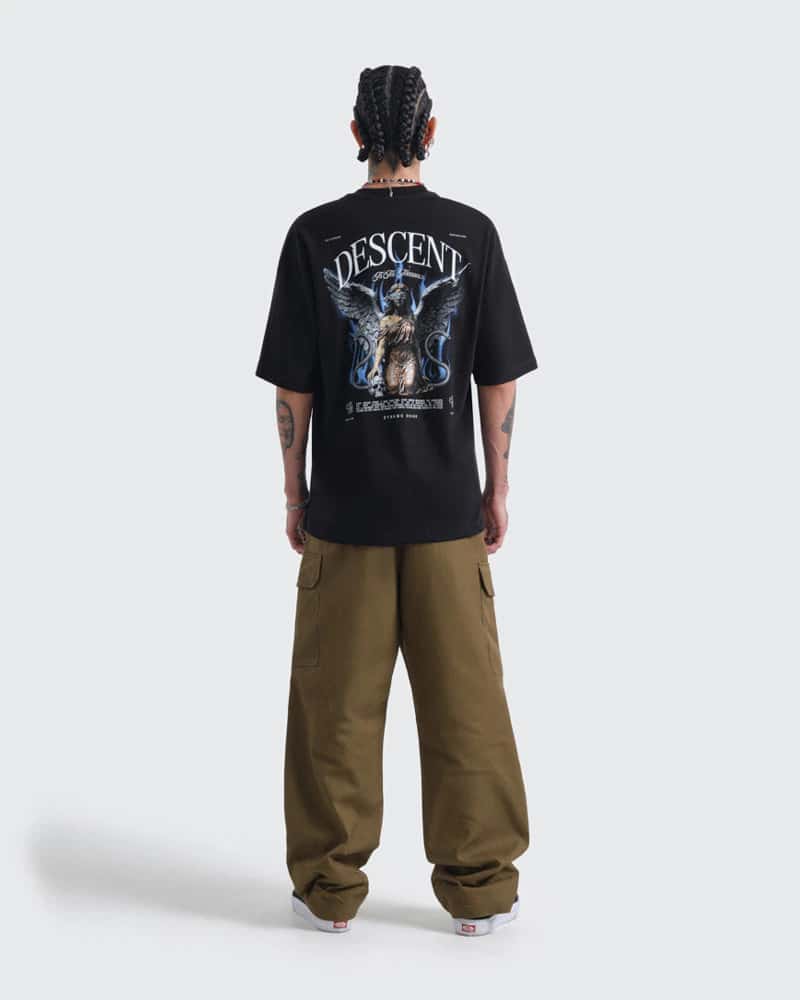 Camiseta Negra Oversize Descent - miniatura 8