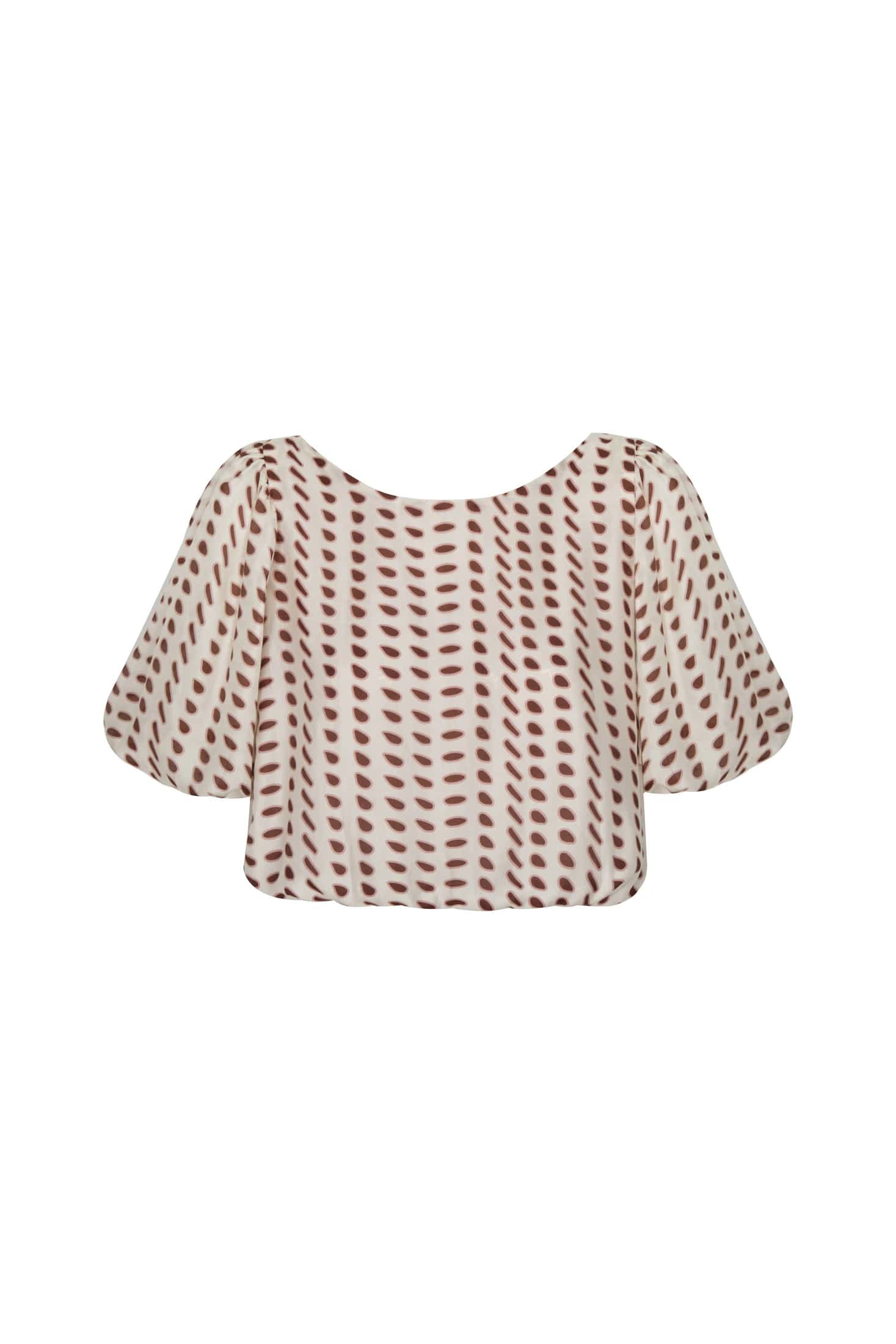 Guayacan Silk Blouse / Ivory Wine Seeds