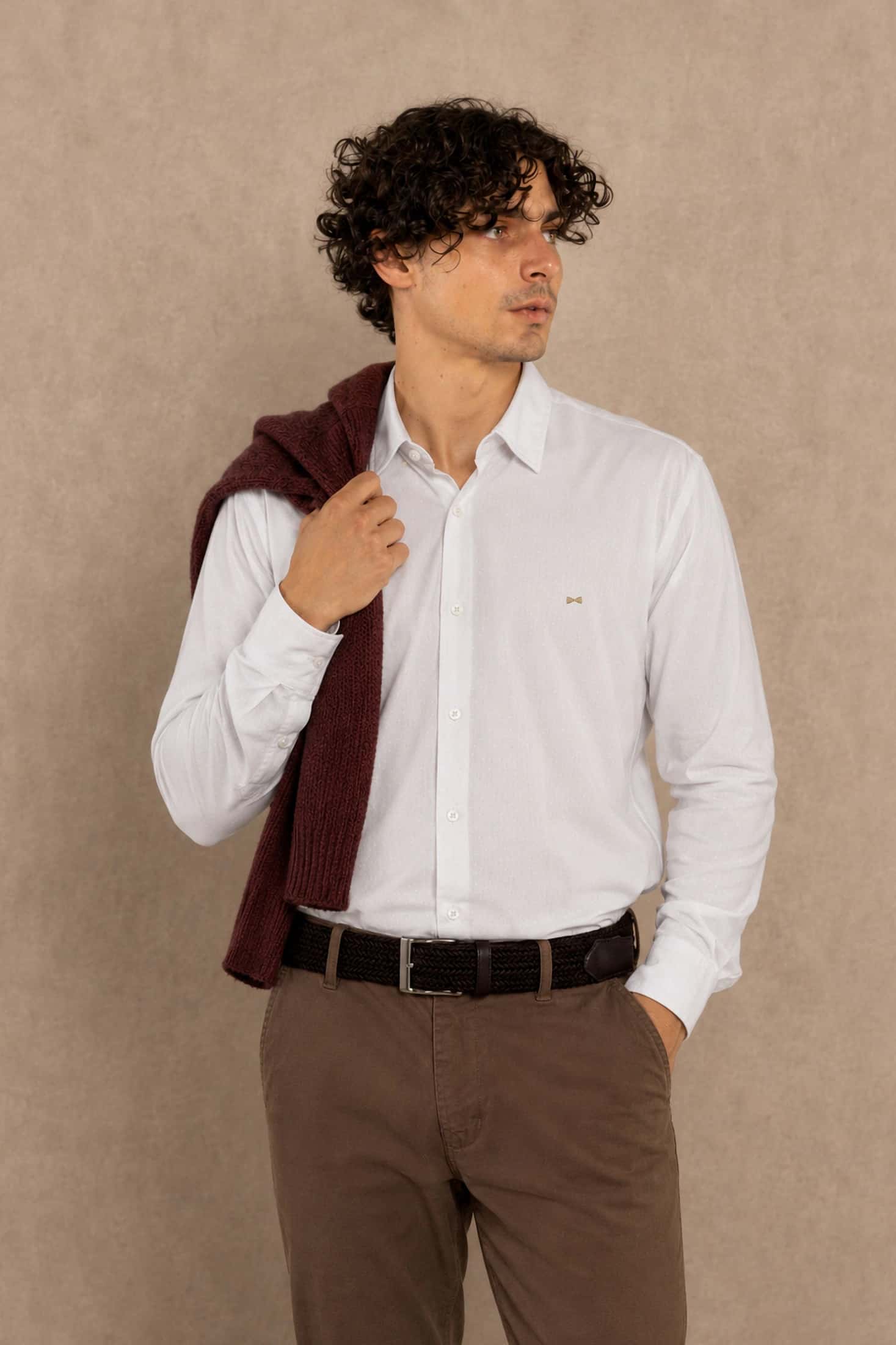 Camisa Performance Oxford Blanca