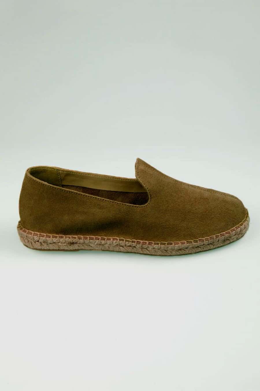 Men's leather espadrille clover canvas