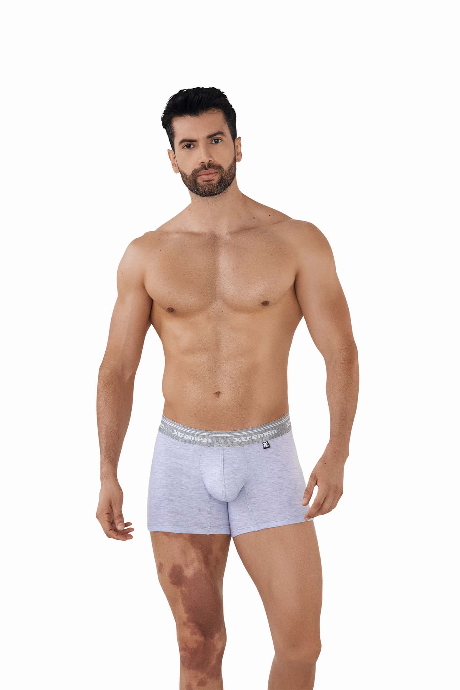 BOXER CORTO ALGODON F/ENTERO BLANCO-JASPE