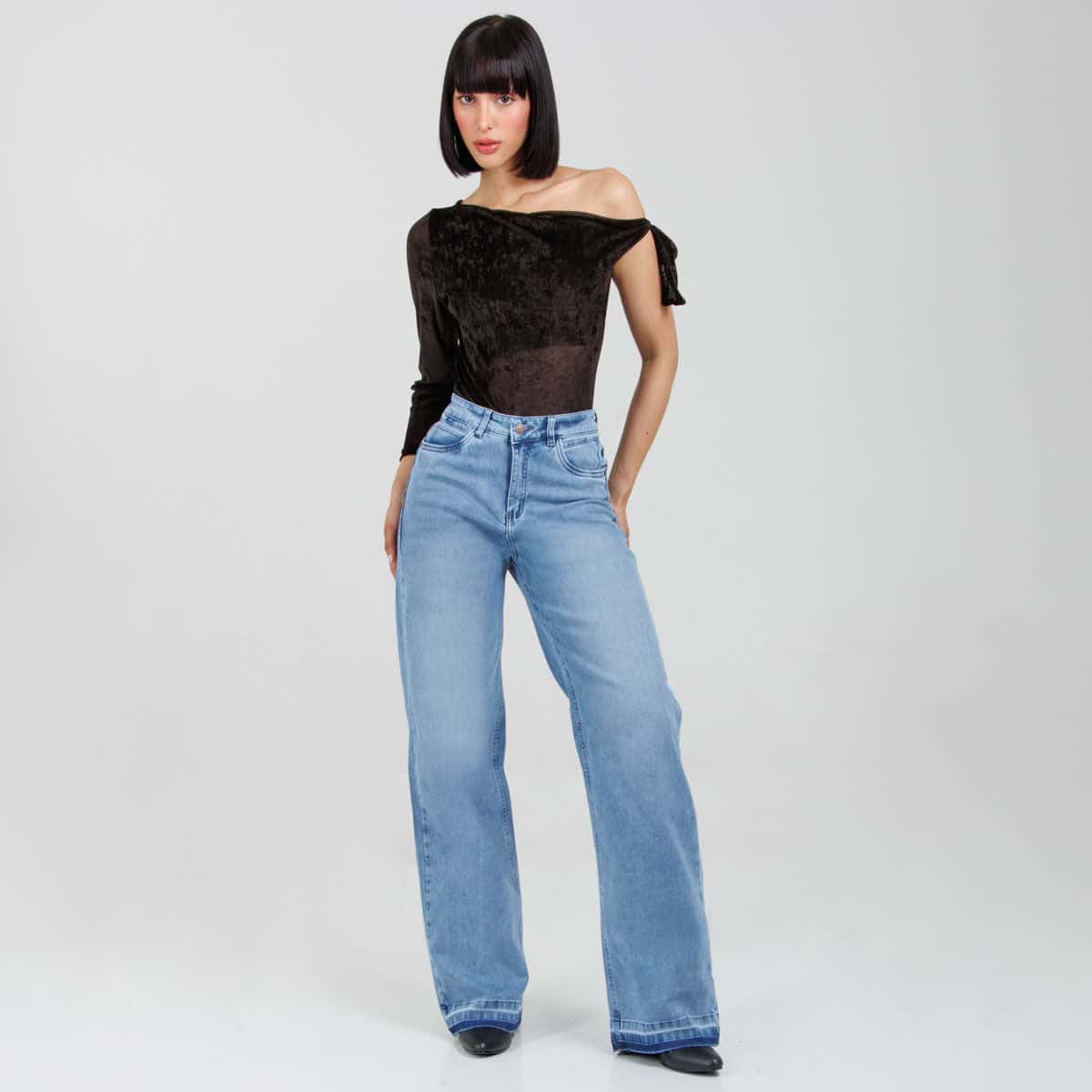 Jean Wide Leg Ax-3117 LIcrado