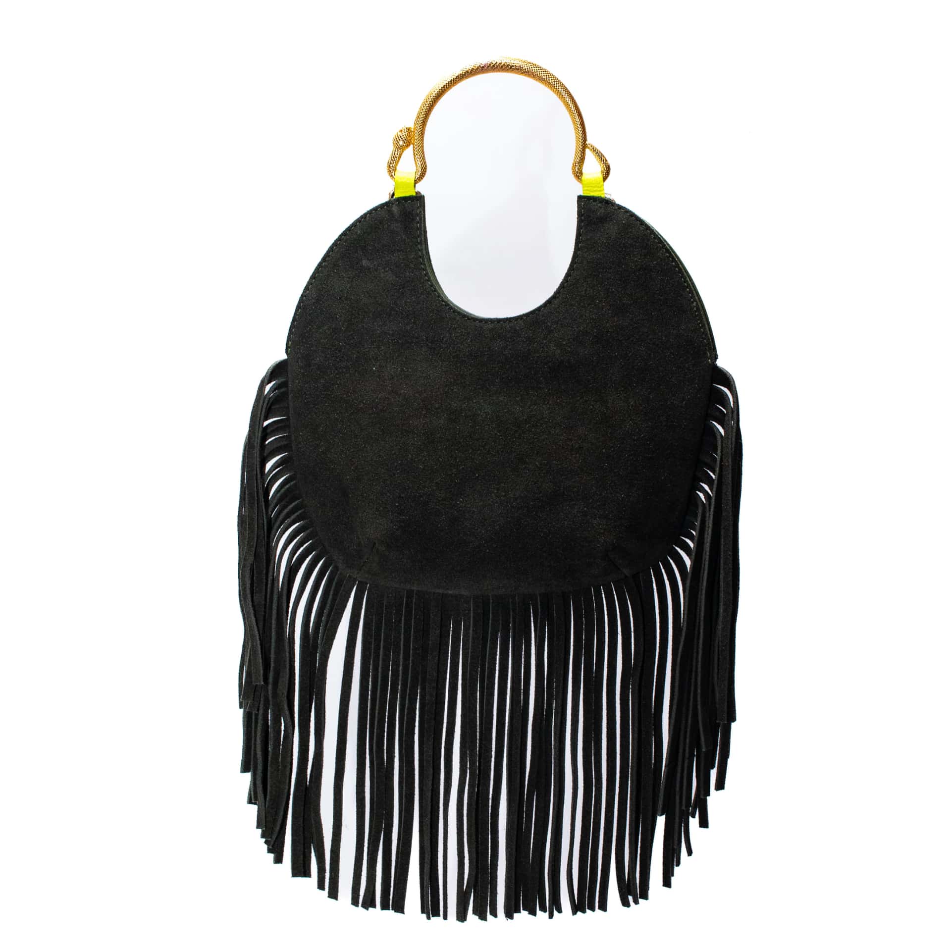 HOBO FRINGE BAG - Verde Botella