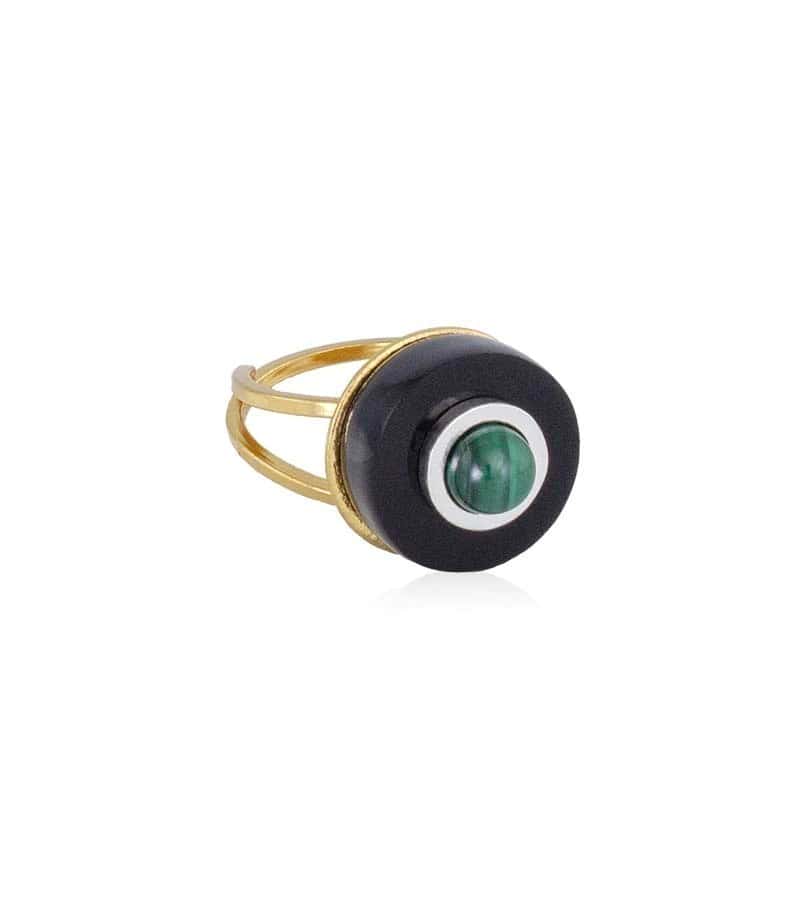 Anillo Bia Malaquita