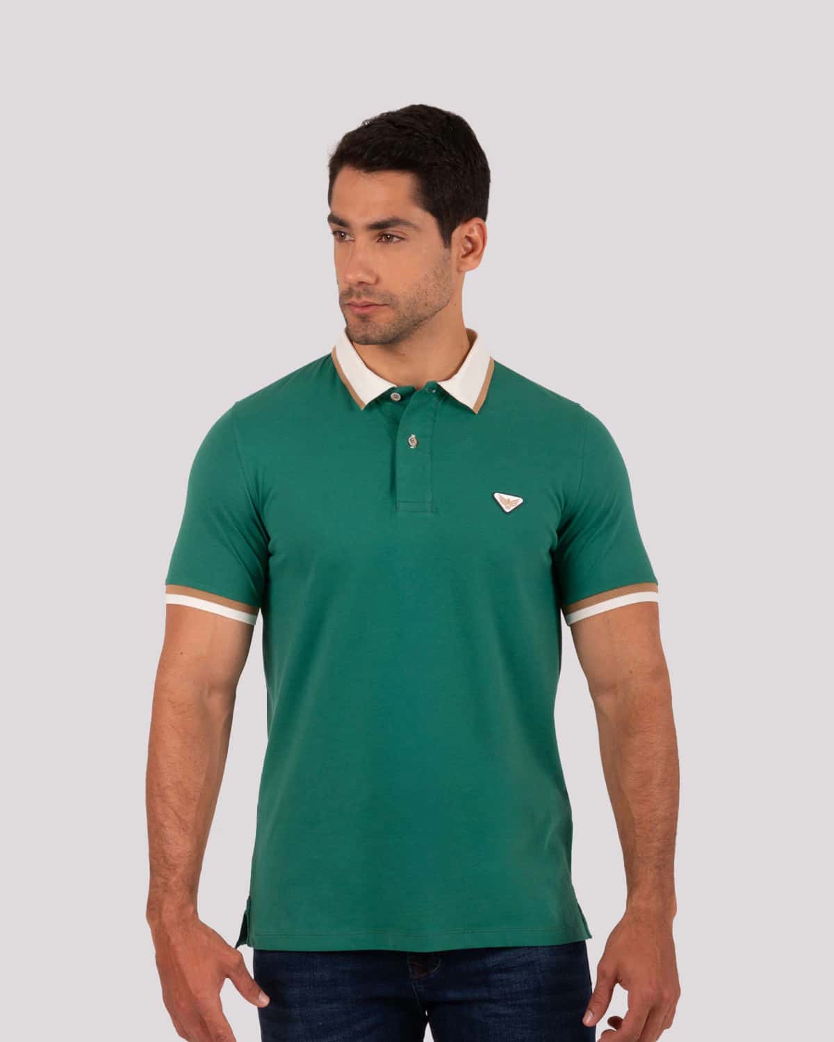 Polo verde para hombre