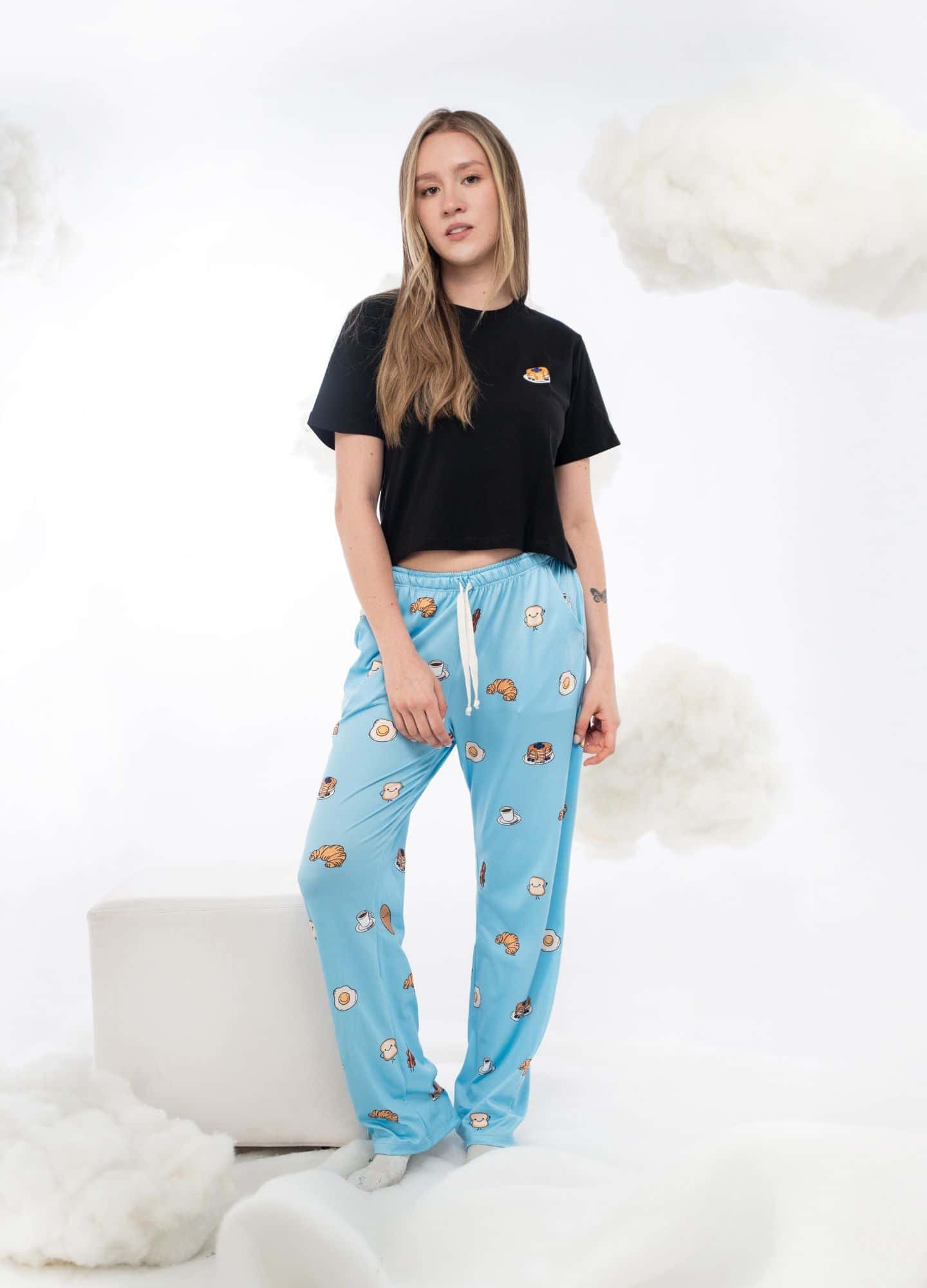 Conjunto Pantalón Desayuno - Celeste
