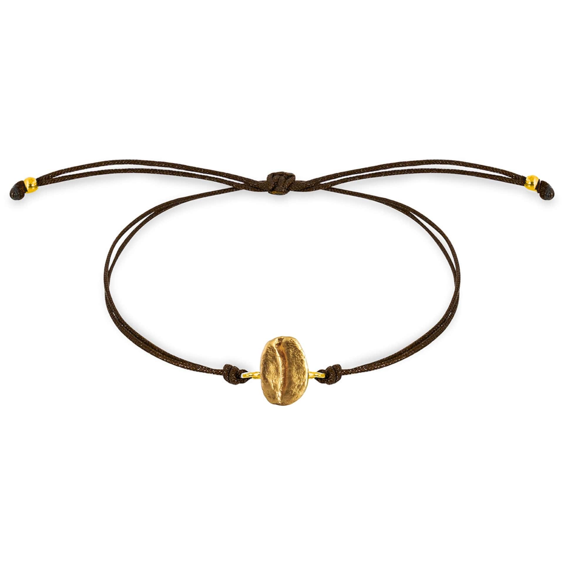 Pulsera grano de café Caturra en plata con baño de oro - Hilo