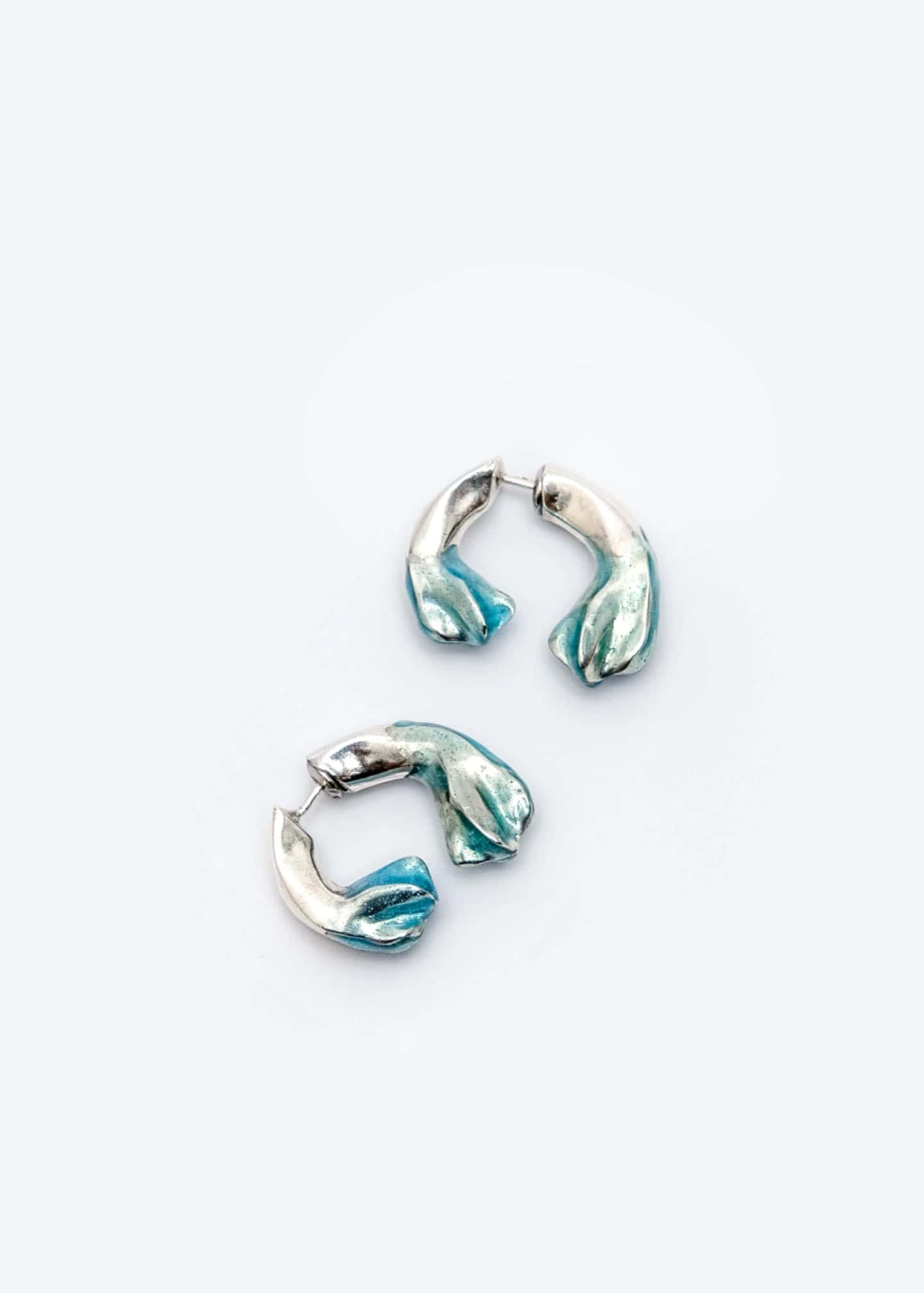 Aretes  Air Blue The mini Petal Curve