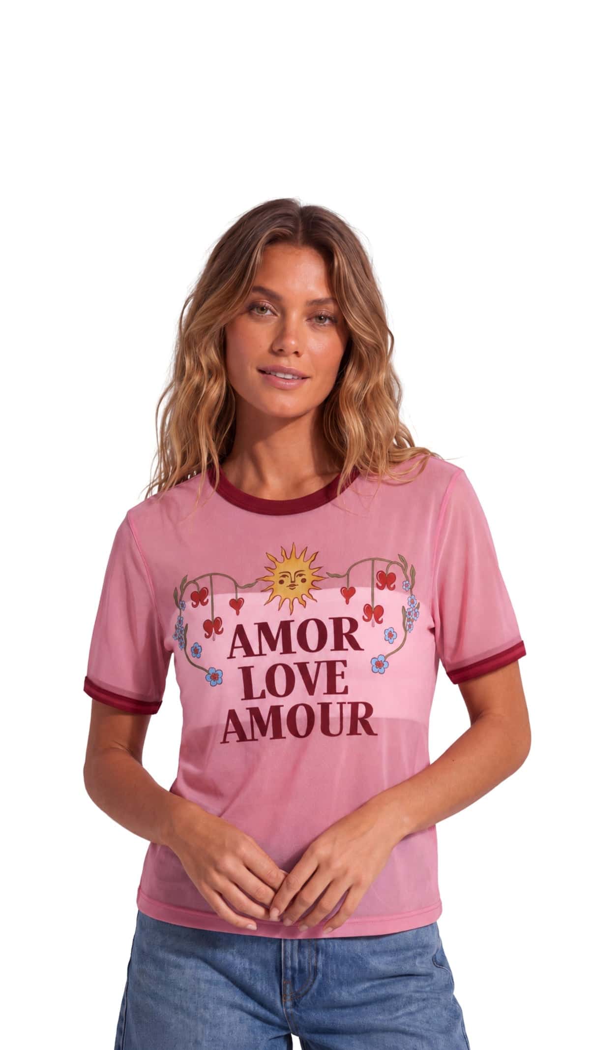 Mesh Shirt  Amor Rosado