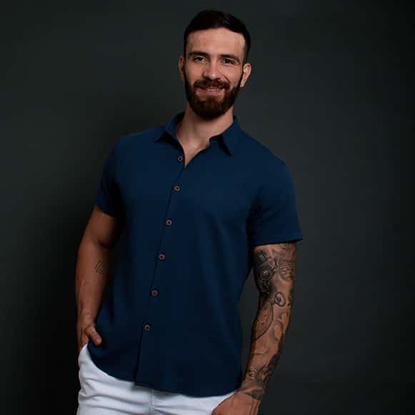 CAMISA MC 100% ALGODON HOMBRE