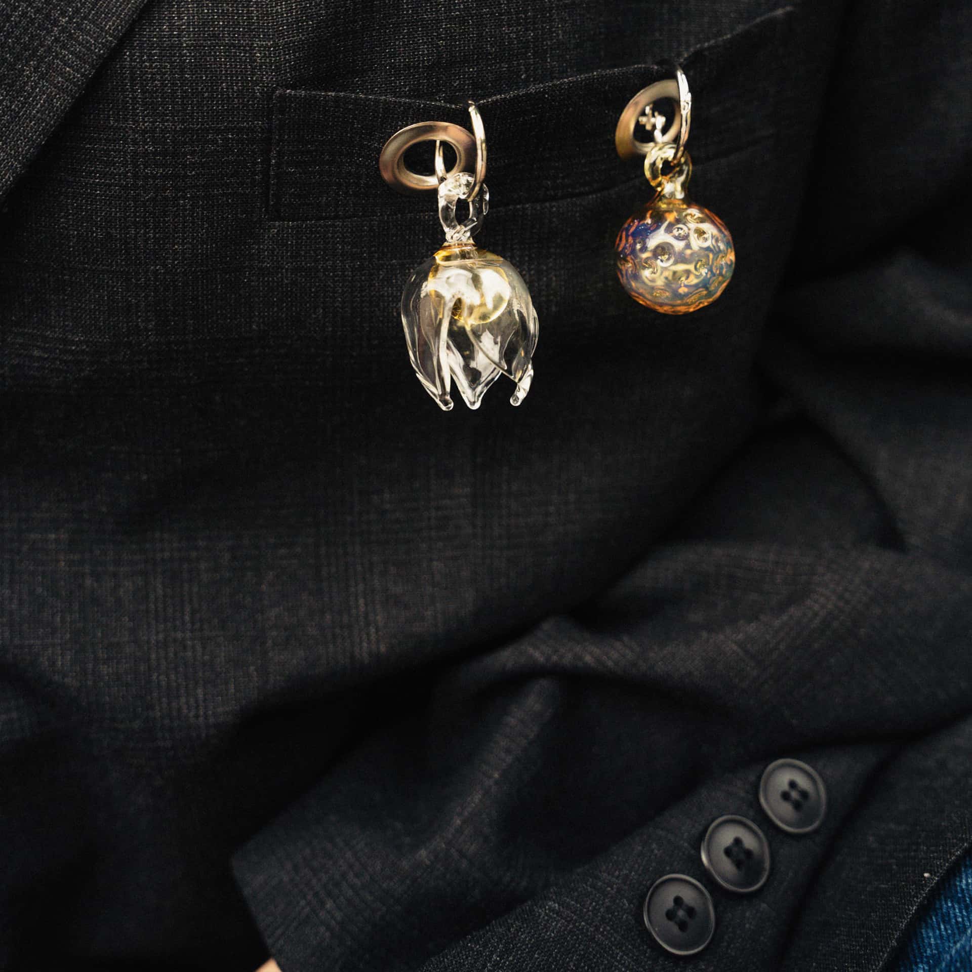 Upcycled Blazer (with fruity charms) - miniatura 2