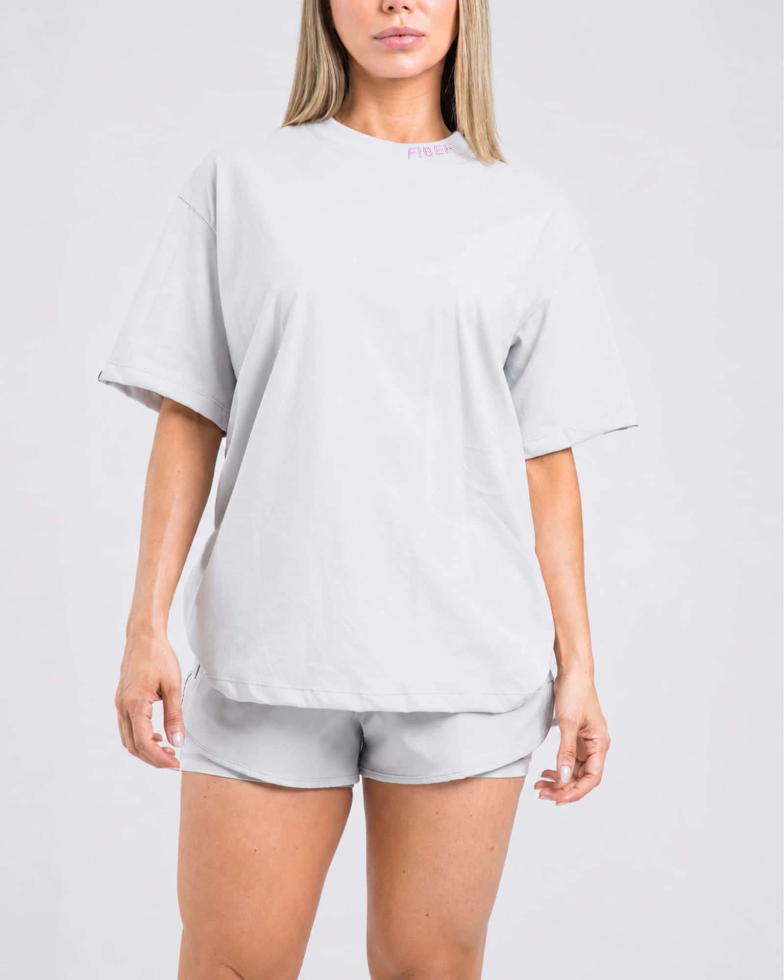 Camiseta oversize cool gris plomo lumen FIBER