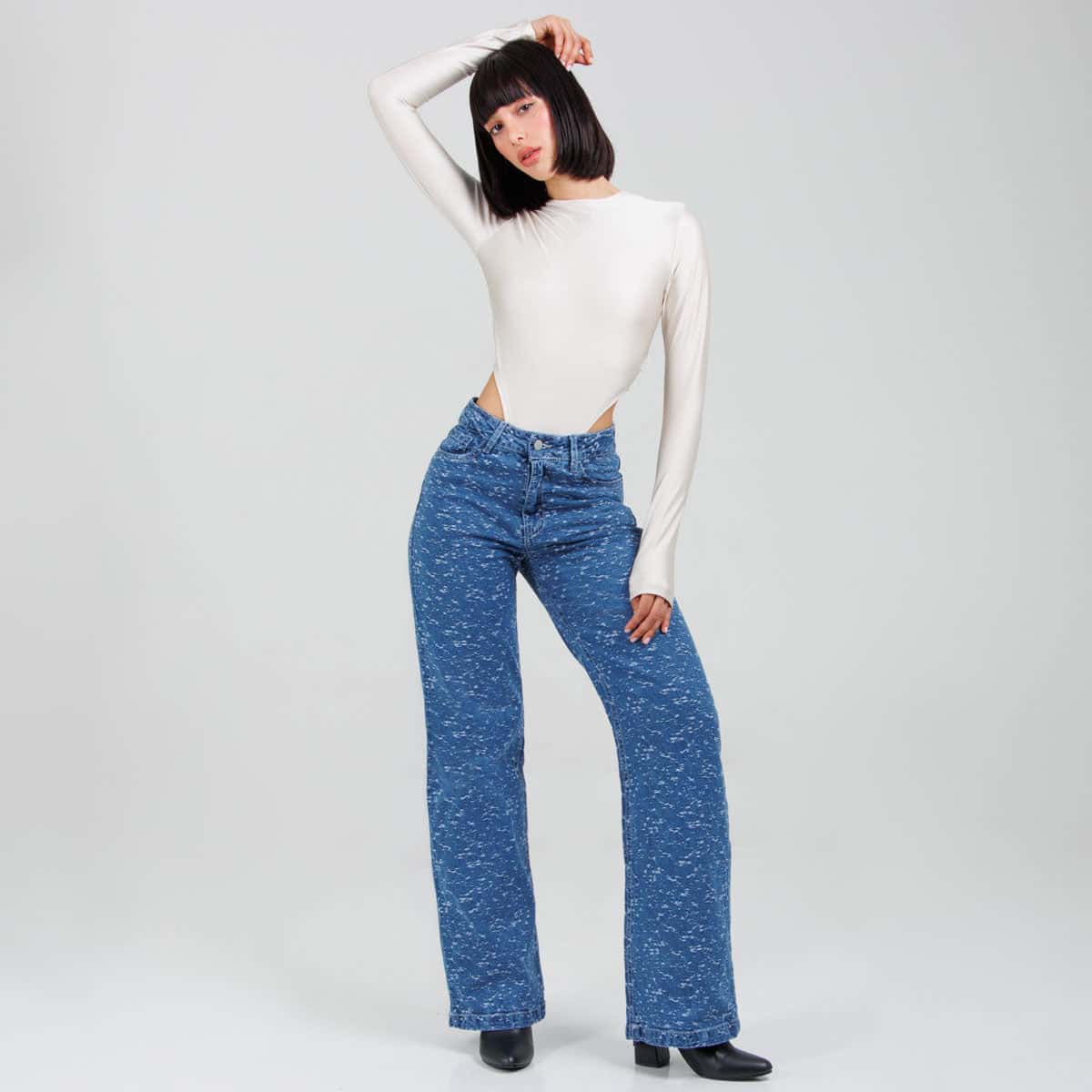 Jean Wide Leg ax-3147 Rigido