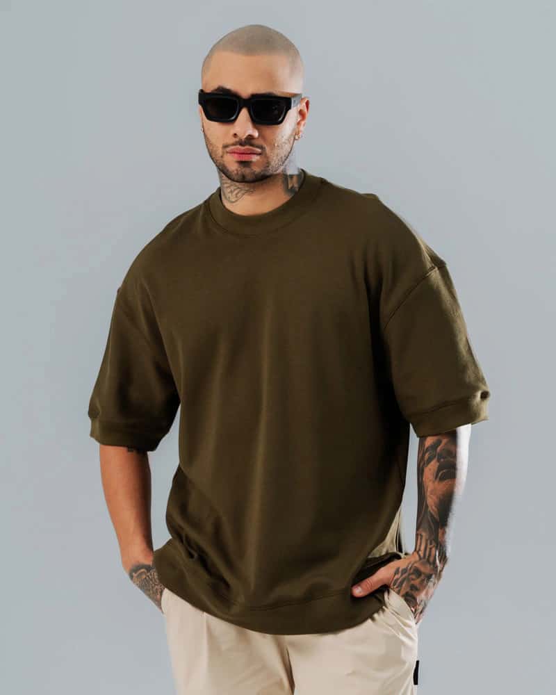 Duo Pack Camisetas Oversize Básicas Core Military - 300g - miniatura 3
