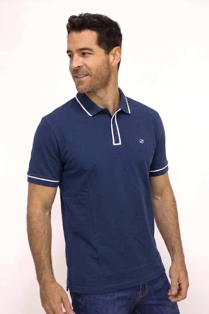 POLO MANGA CON VIVOS EN CONTRASTE PARA HOMBRE