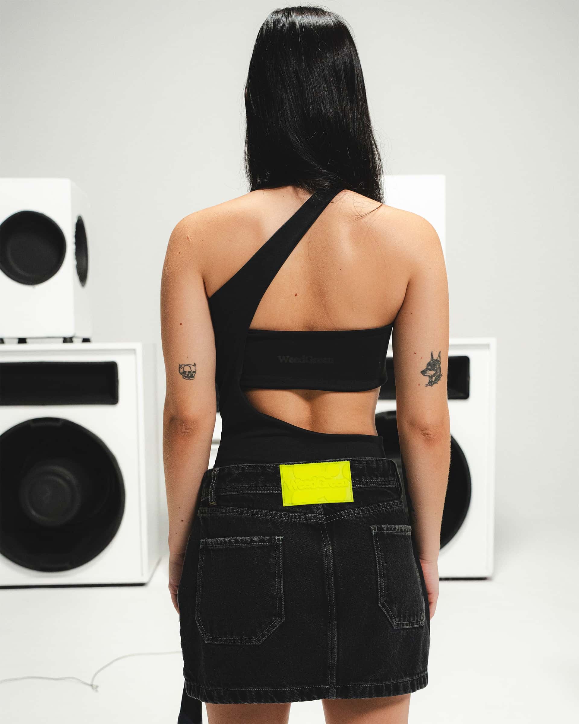 FALDA MINI SKIRT NEGRO - miniatura 3