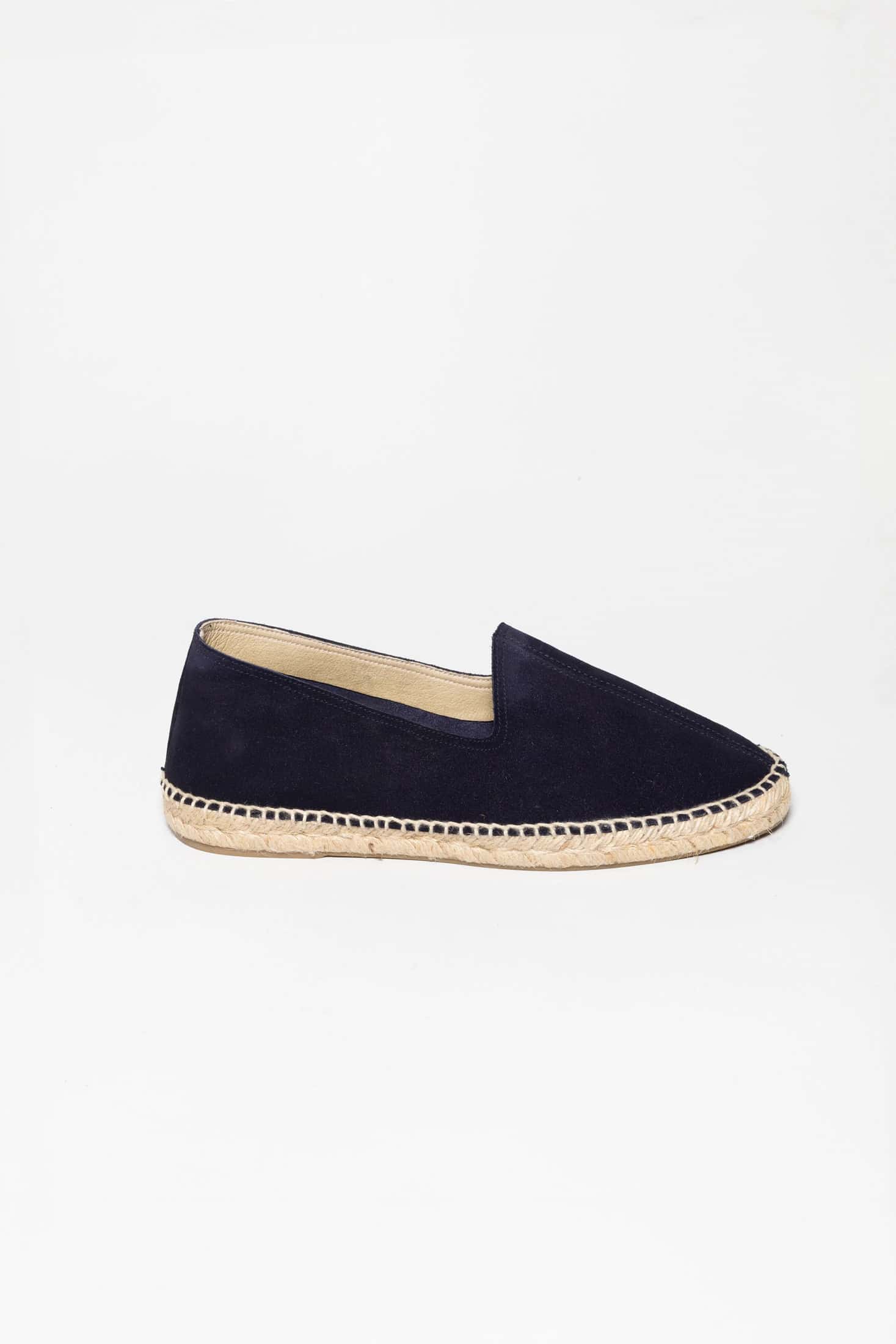 Men's leather espadrille navy