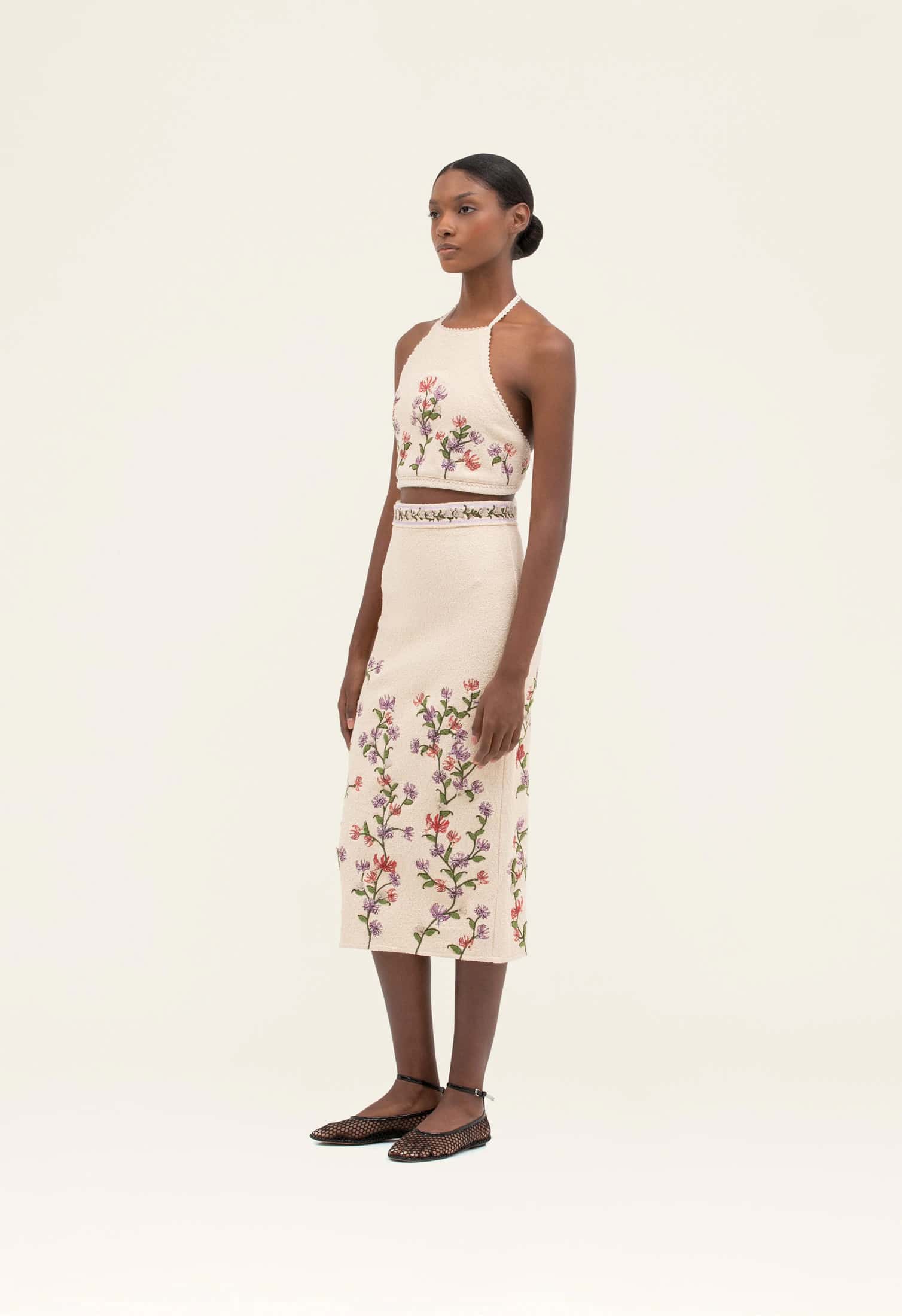 Chlorella Honeysuckle Midi Skirt