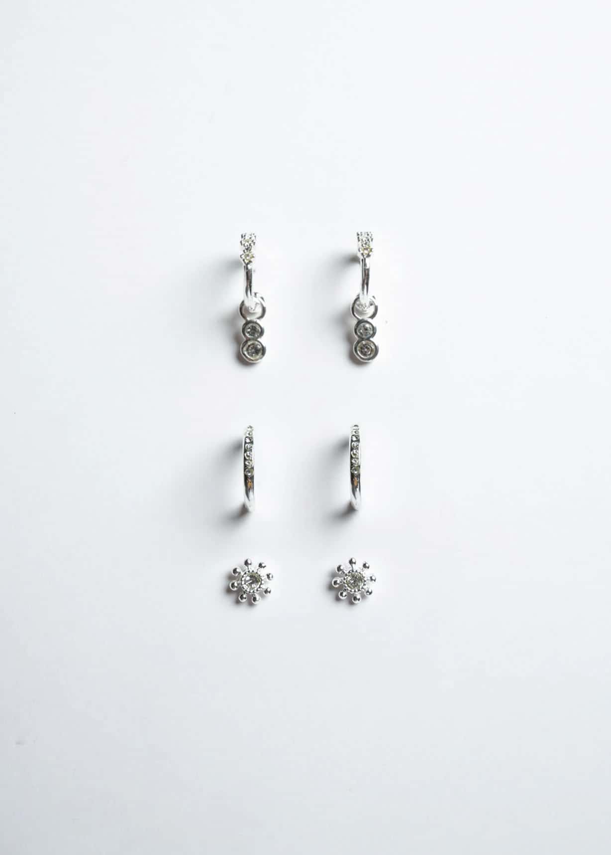 Set de aretes con brillo