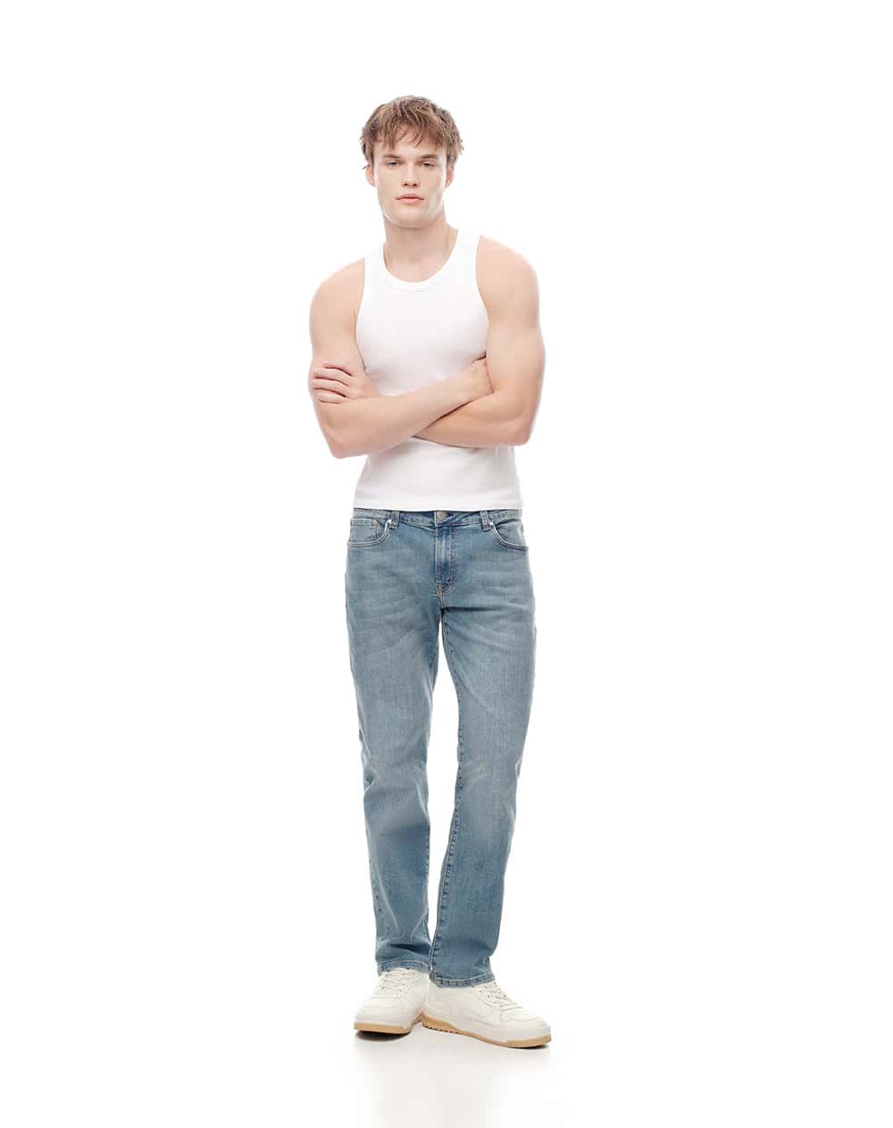 Jean straight índigo claro hombre