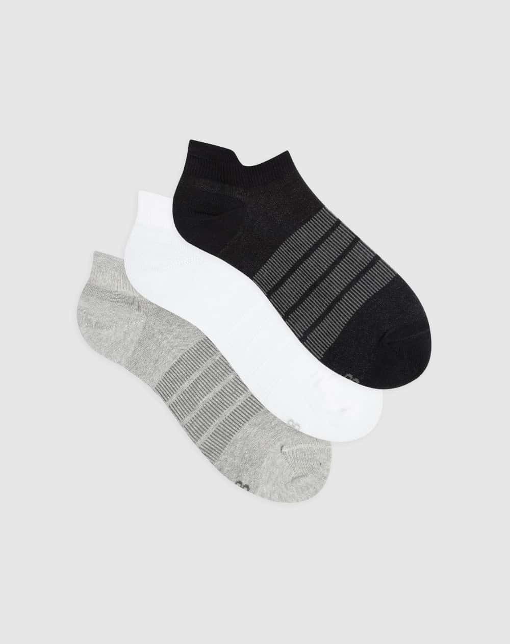 Medias mujer tobillera corta pack x3 surtido
