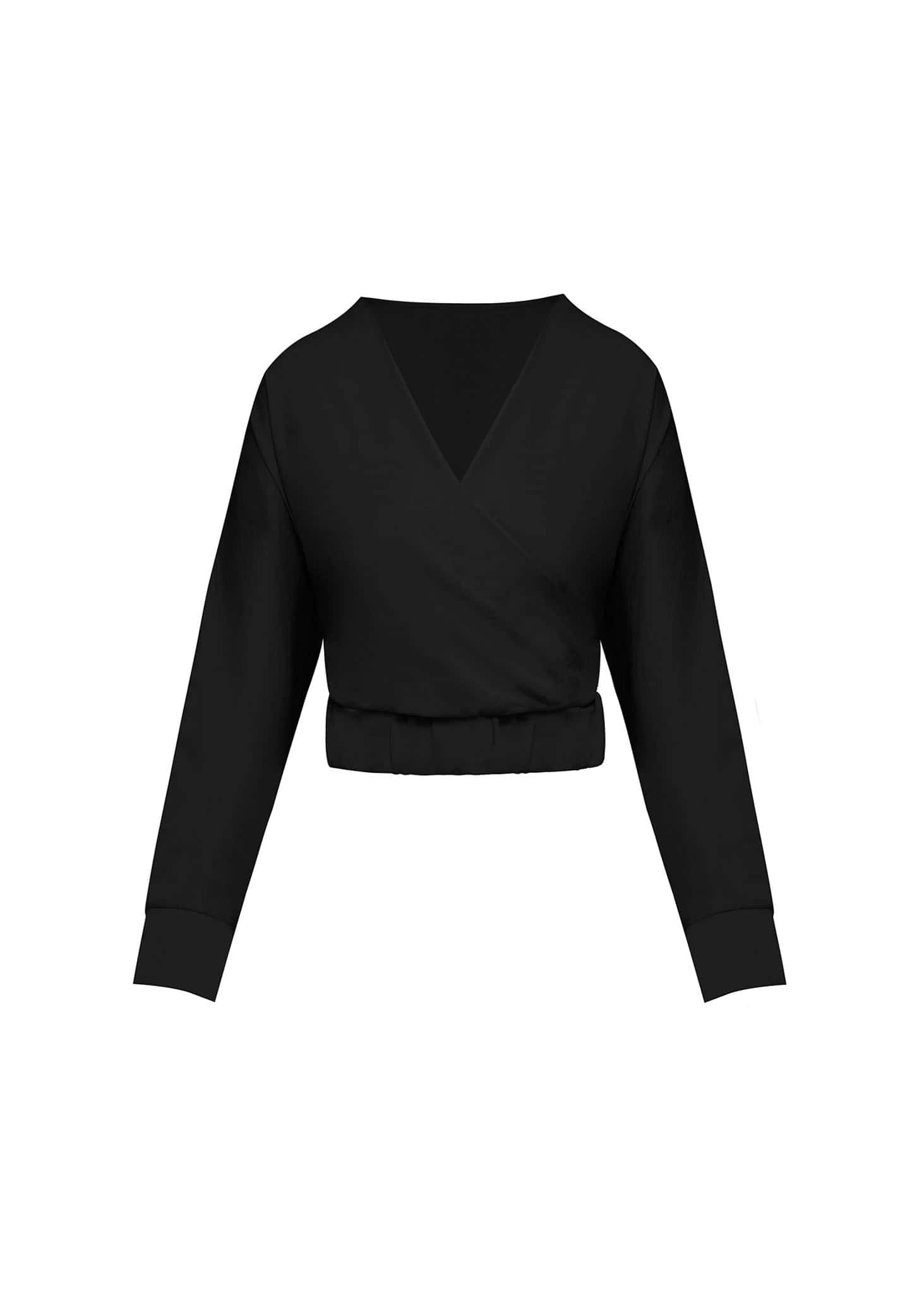 Blusa con escote en v cruzado