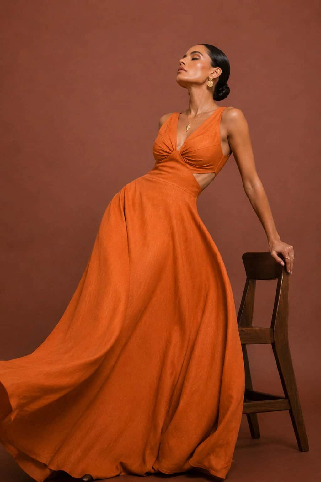 Vestido Quindio Naranja - miniatura 2