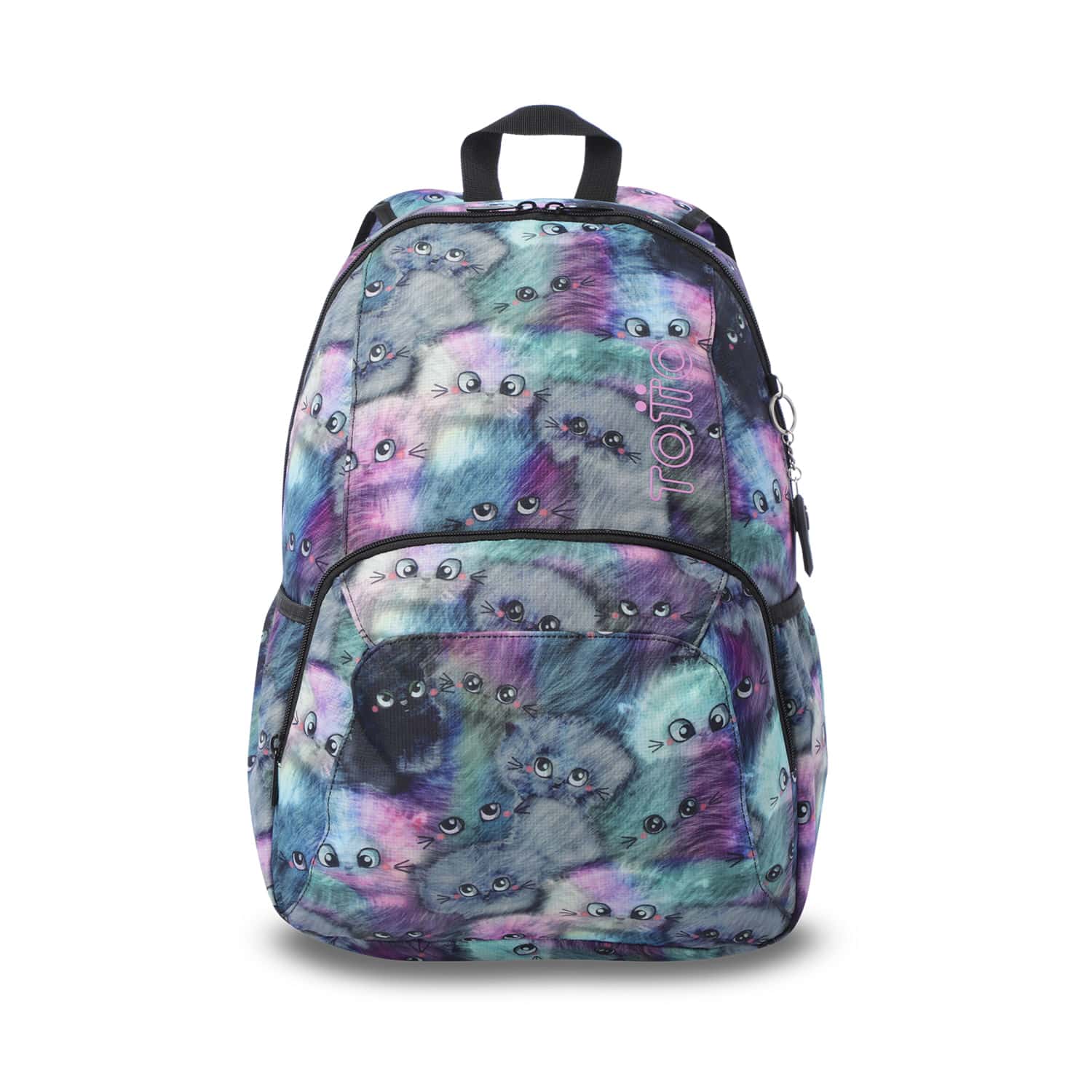 Morral Universitario Ometto 2.0 Print Gris con Gatos