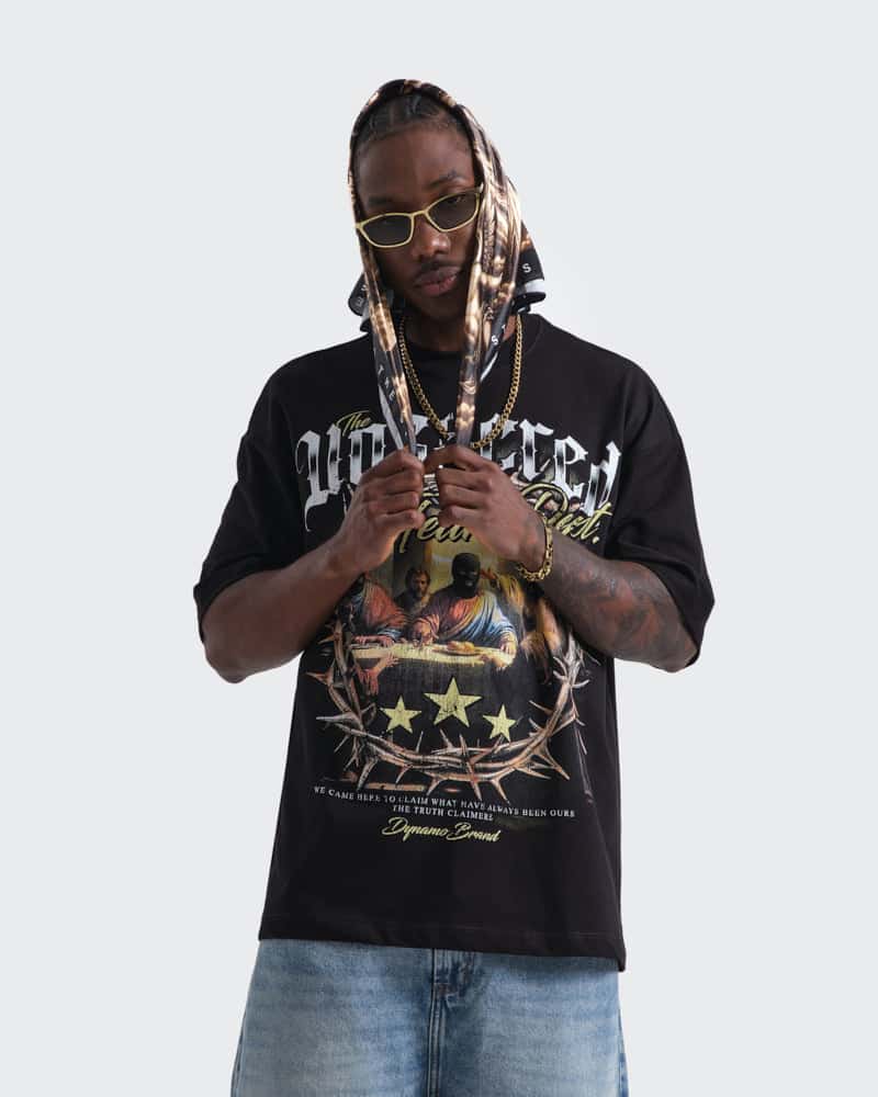 Camiseta Negra Oversize Victory Born - miniatura 1