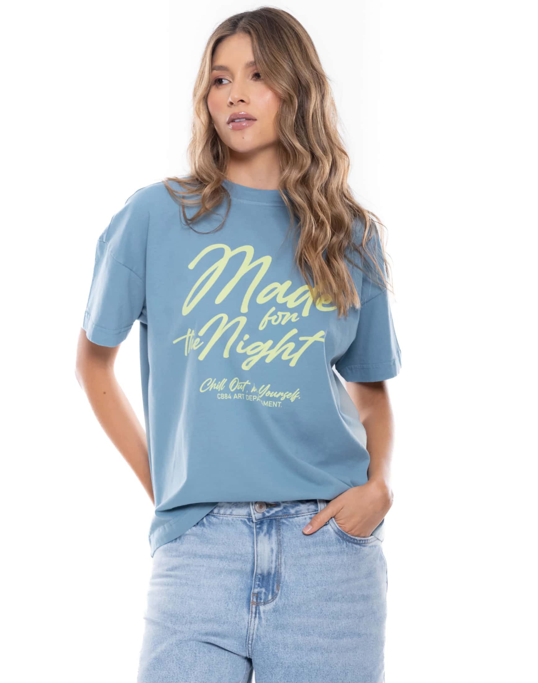 Camiseta Manga Corta Con Estampado En Frente