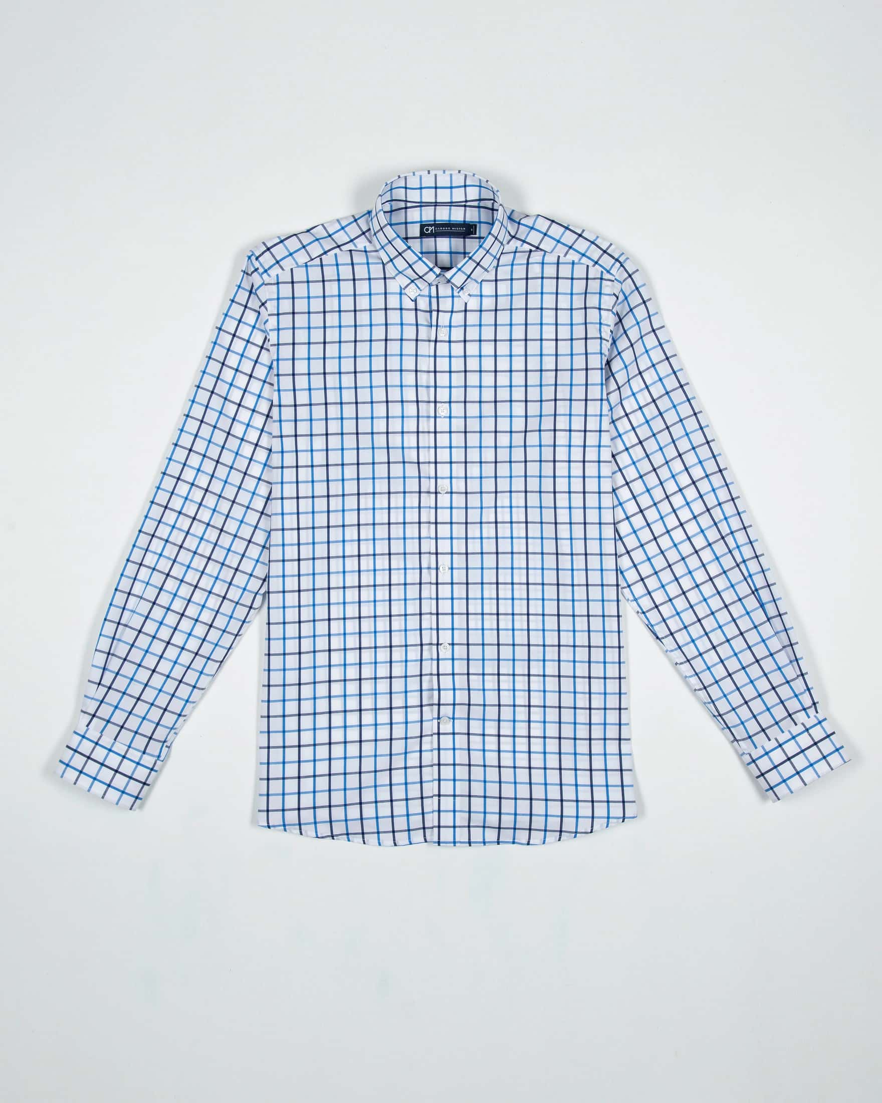 Camisa Cuadro Ventana Algodón Multiazul