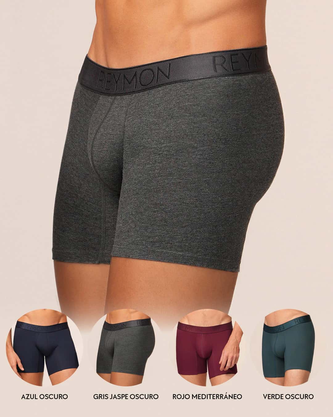Pack x4 boxer semilargo Algodón unicolor Ref.3010-4