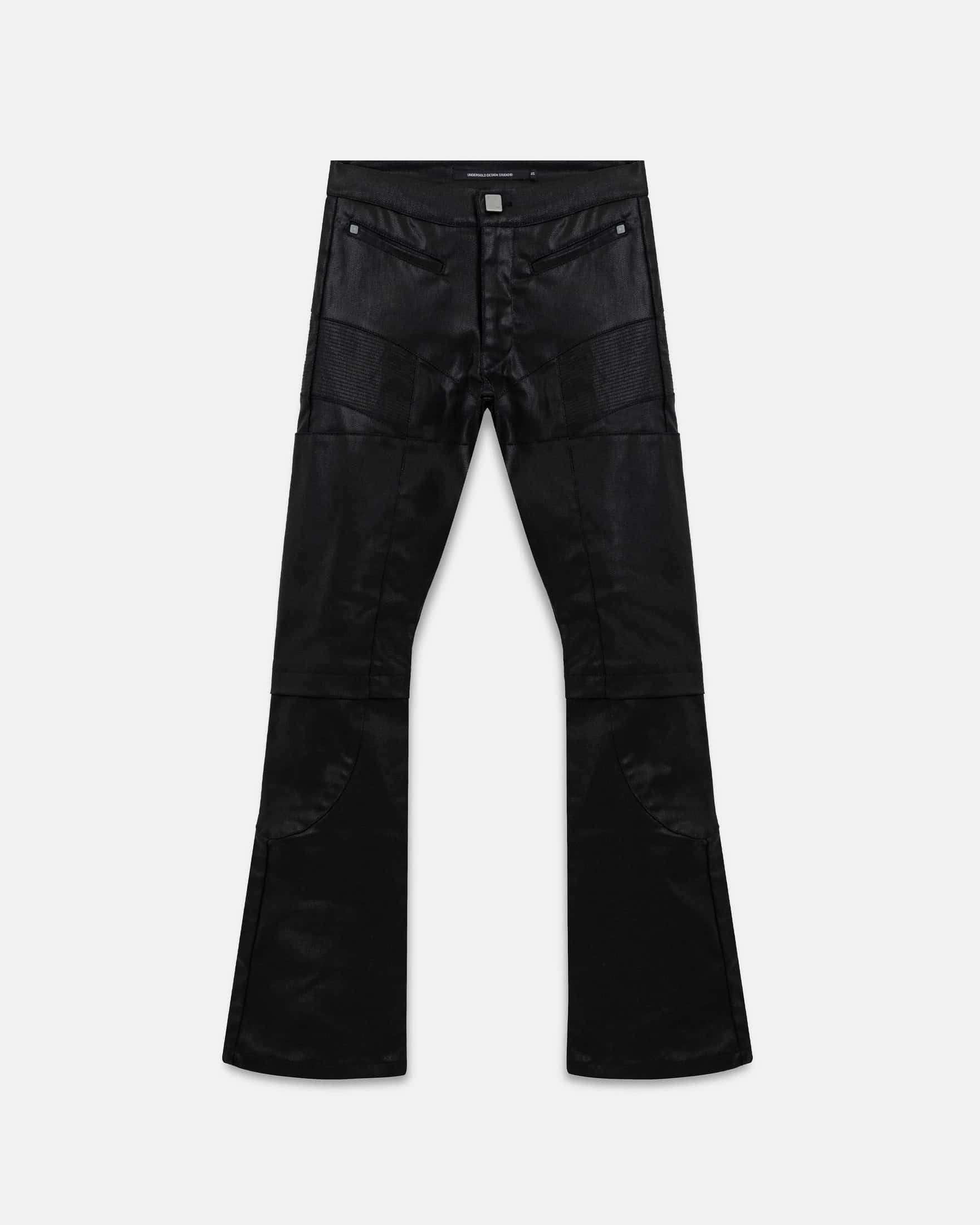 Basics Pleather Flare Pants Black