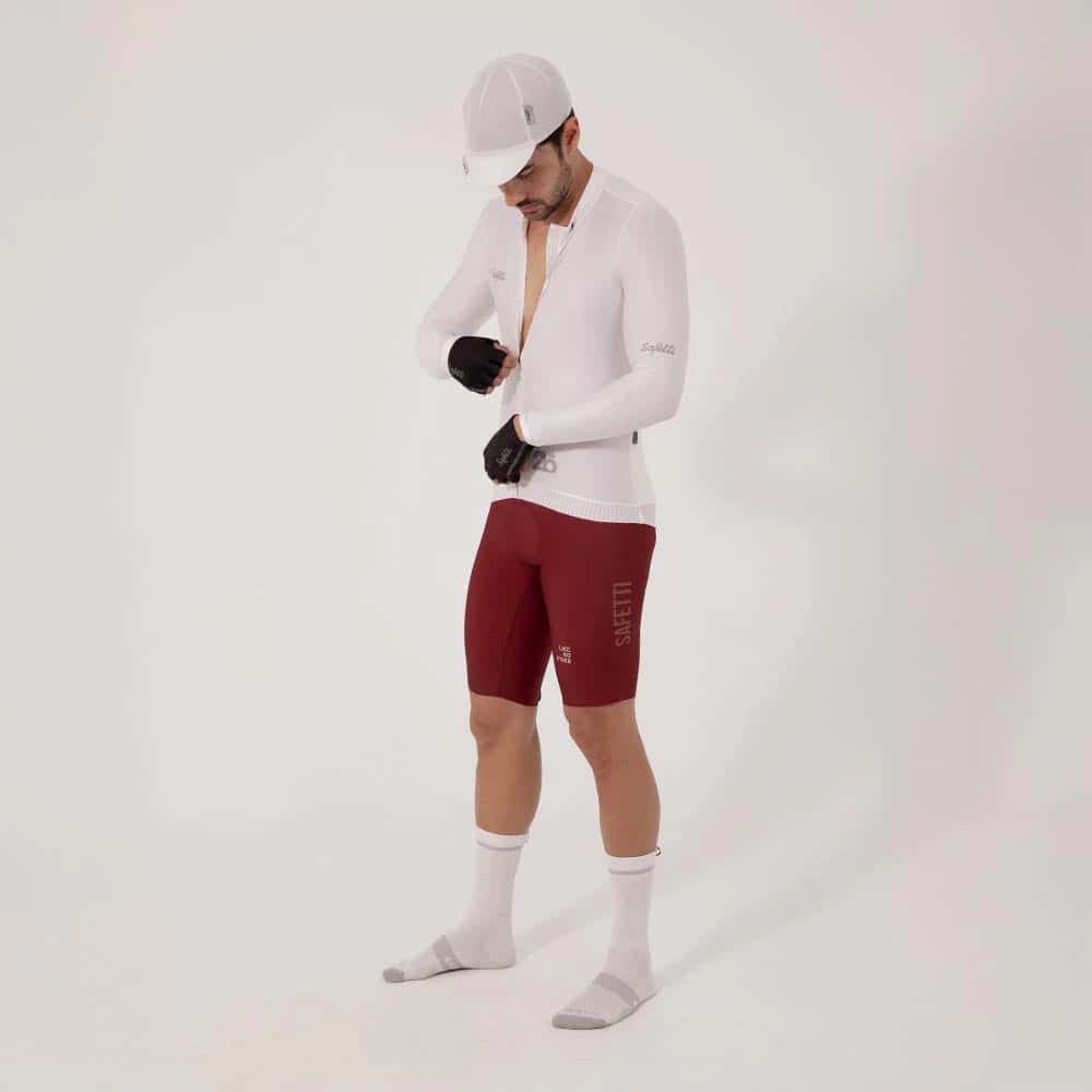 CAMISA CICLISMO MANGA LARGA ESSENTIAL WHITE PARA HOMBRE - miniatura 2