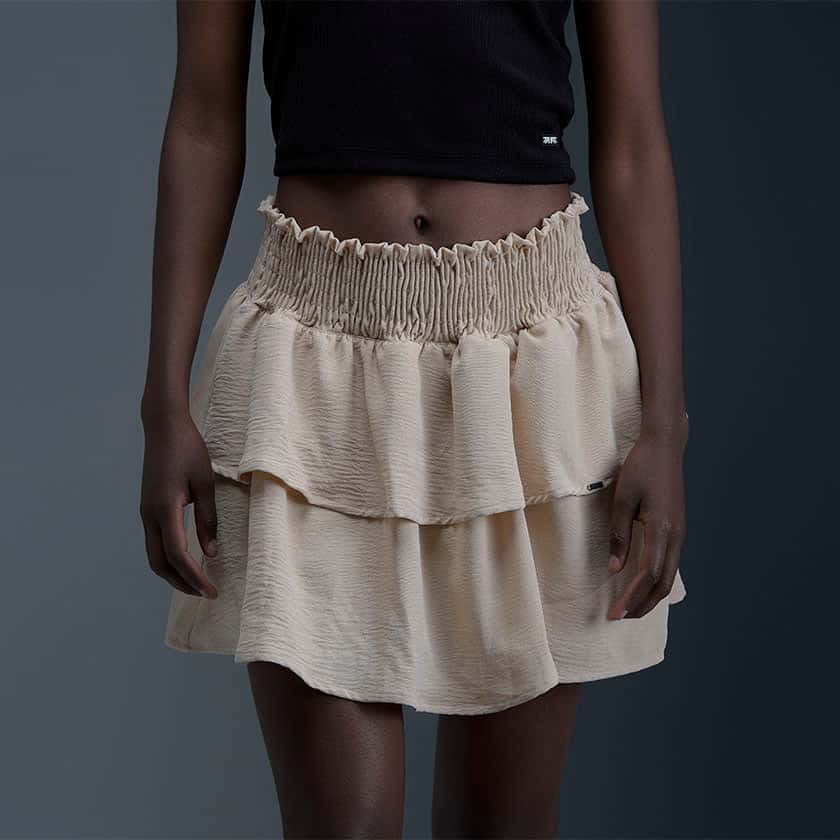 Falda Beige Mujer