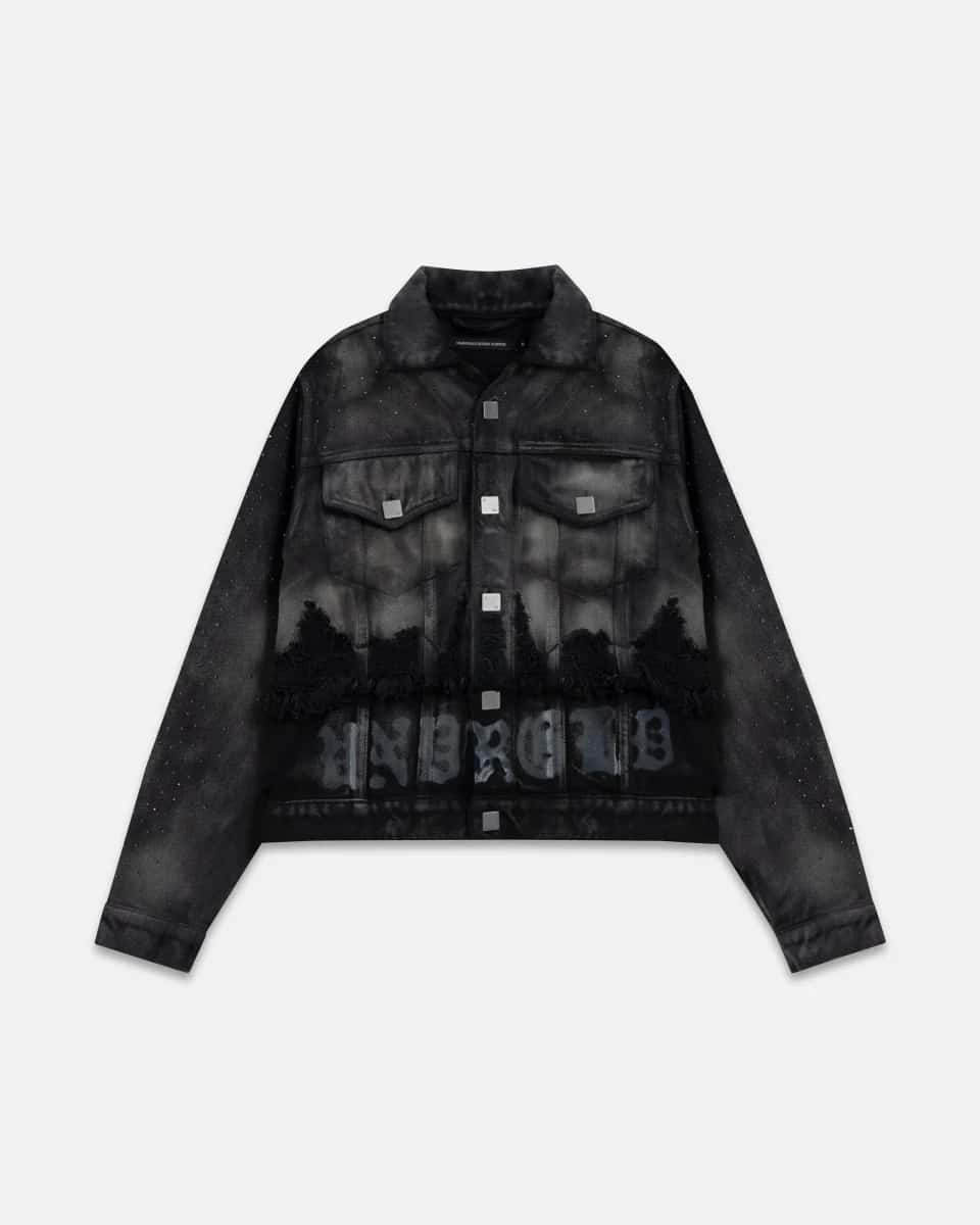 94' UNDRGLD Double Destroyed Jacket Vintage Gray - miniatura 8