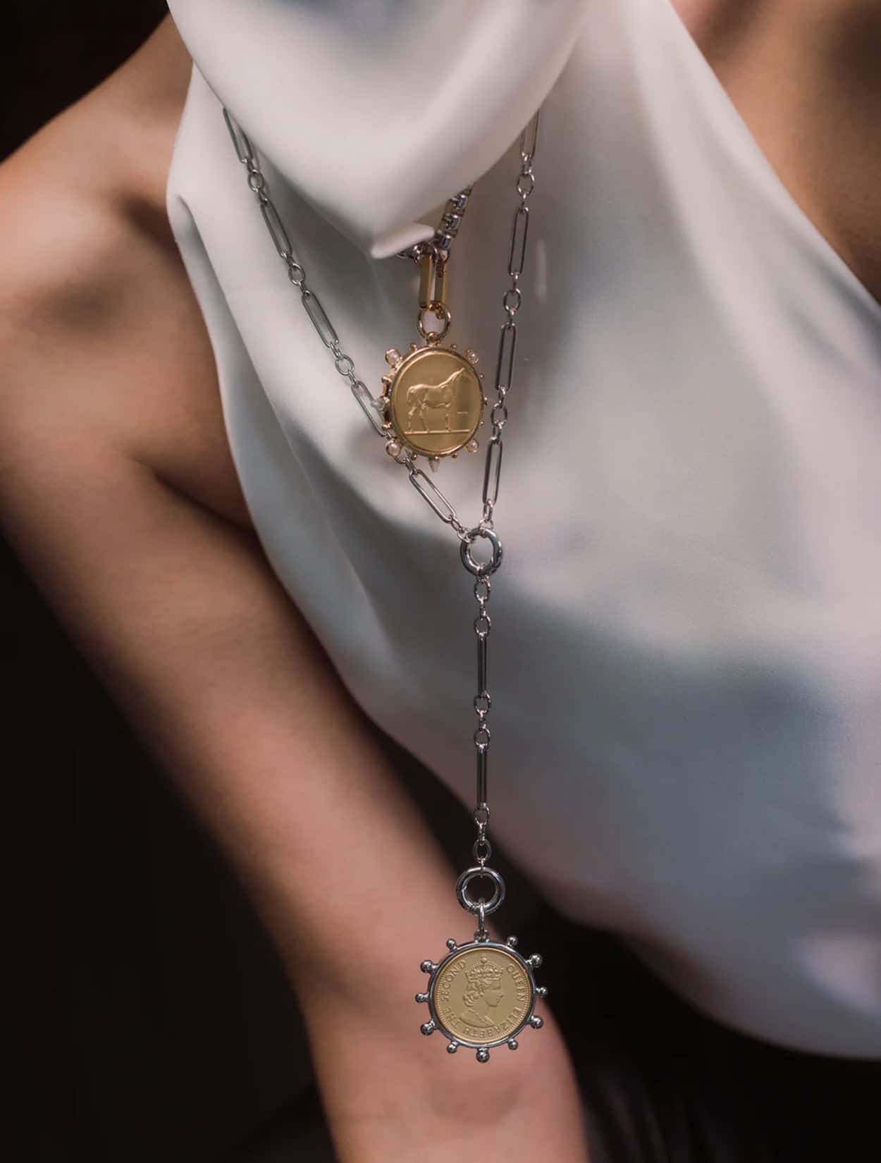 CADENA FANCY LINK PUSH CLASP LARIAT - miniatura 2