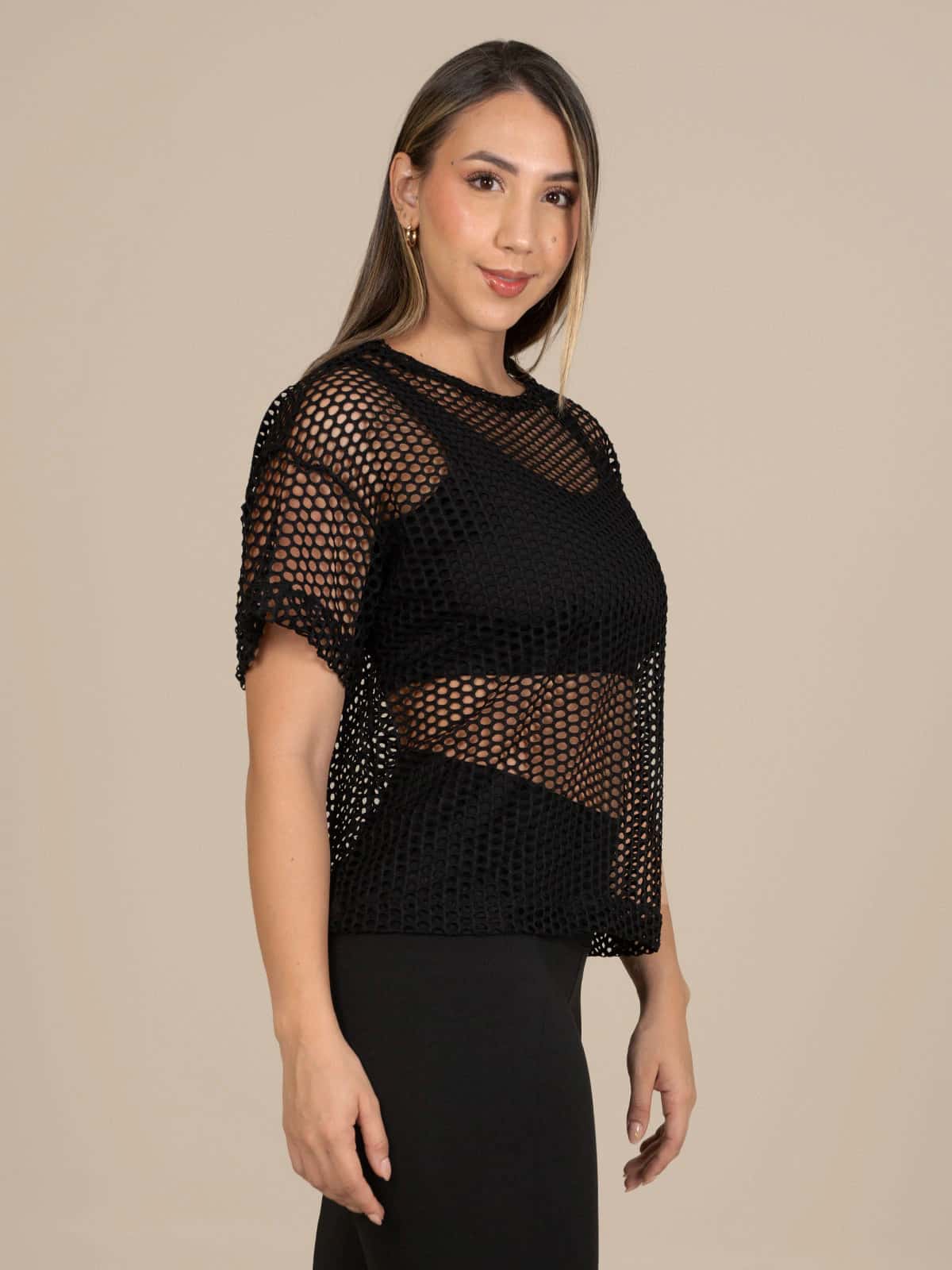 Camiseta tulum malla negra - miniatura 3