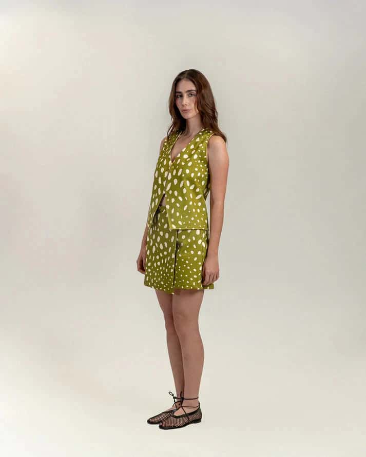 FALDA SHORT CREAM PISTACHO - miniatura 2