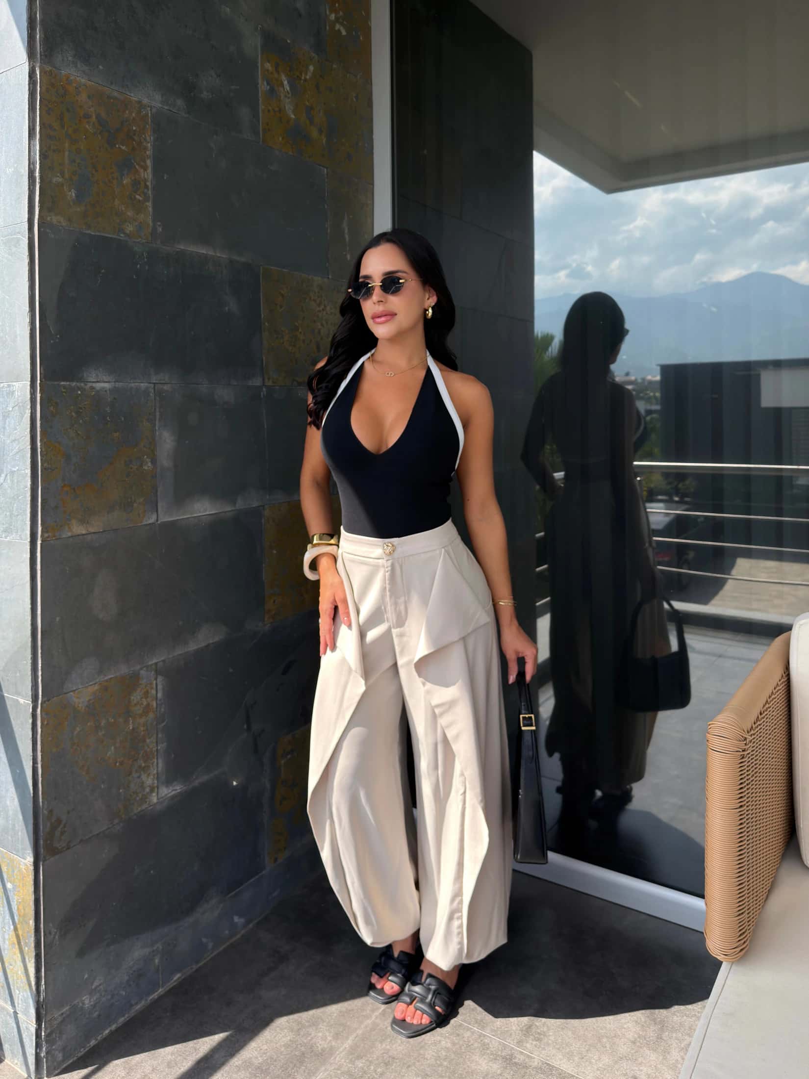 PANTALON ZAIRY MARFIL - miniatura 1