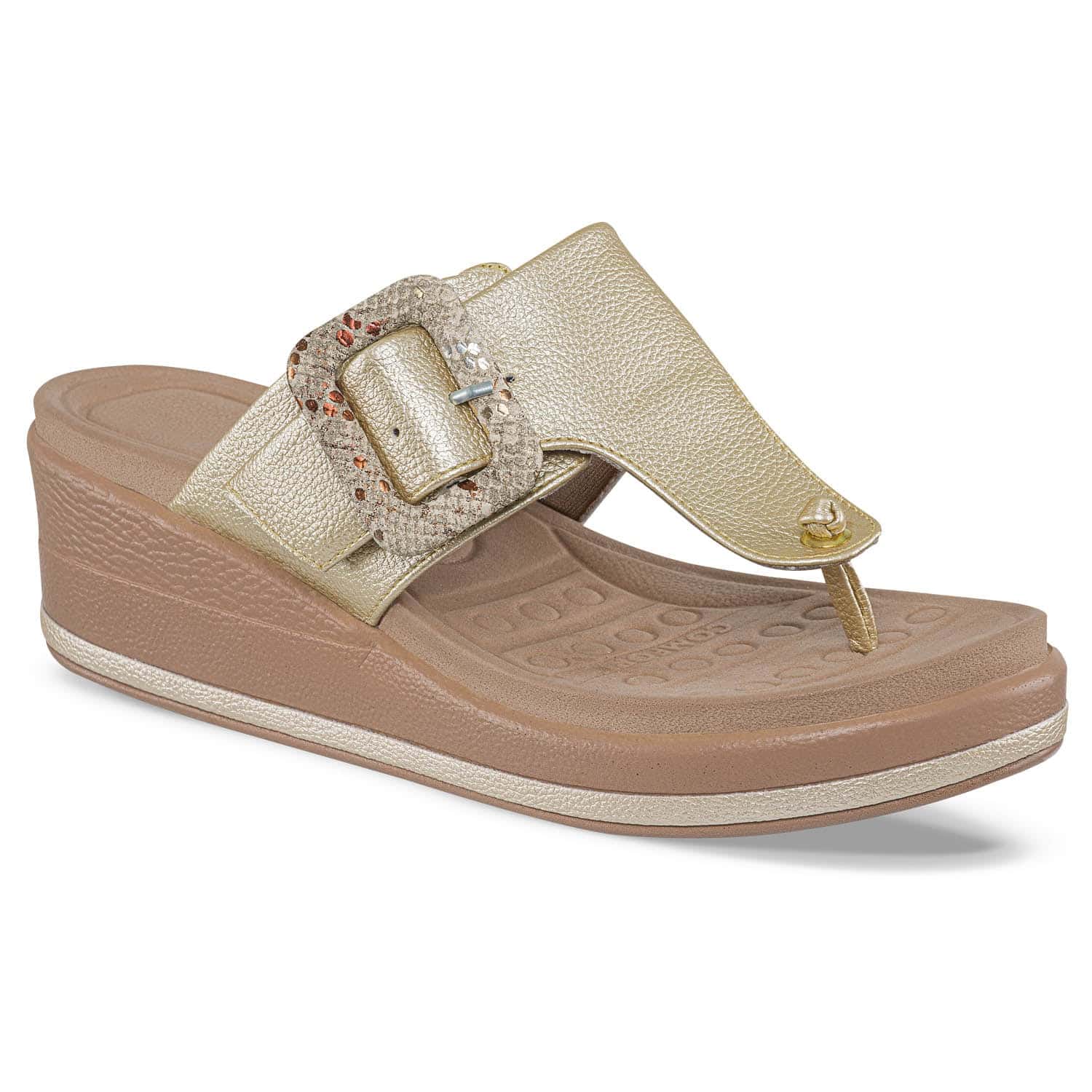 Sandalias Casuales Ivonne Oro Croydon para Mujer