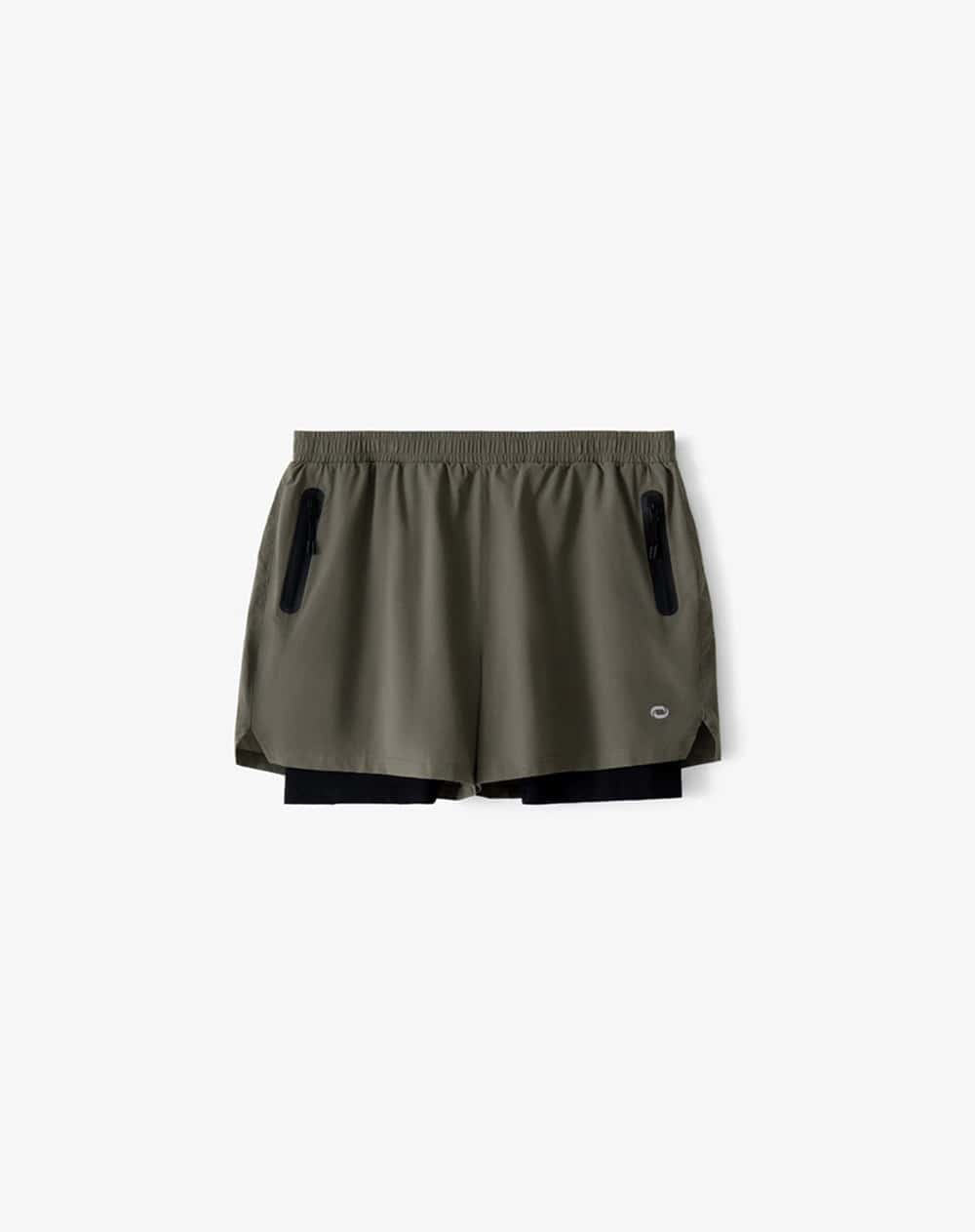 Pantaloneta deportiva café hombre