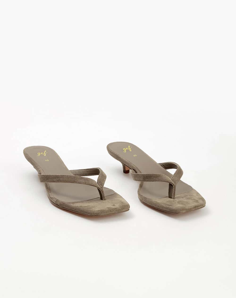 Sandalias café mujer